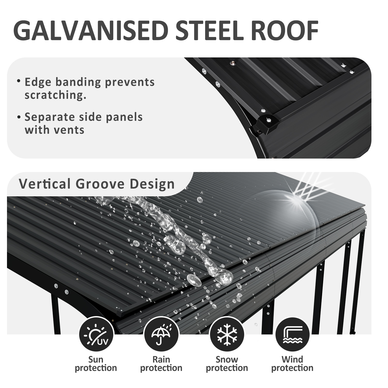 AOXUN AX-02505G Carport-Covers - View #5