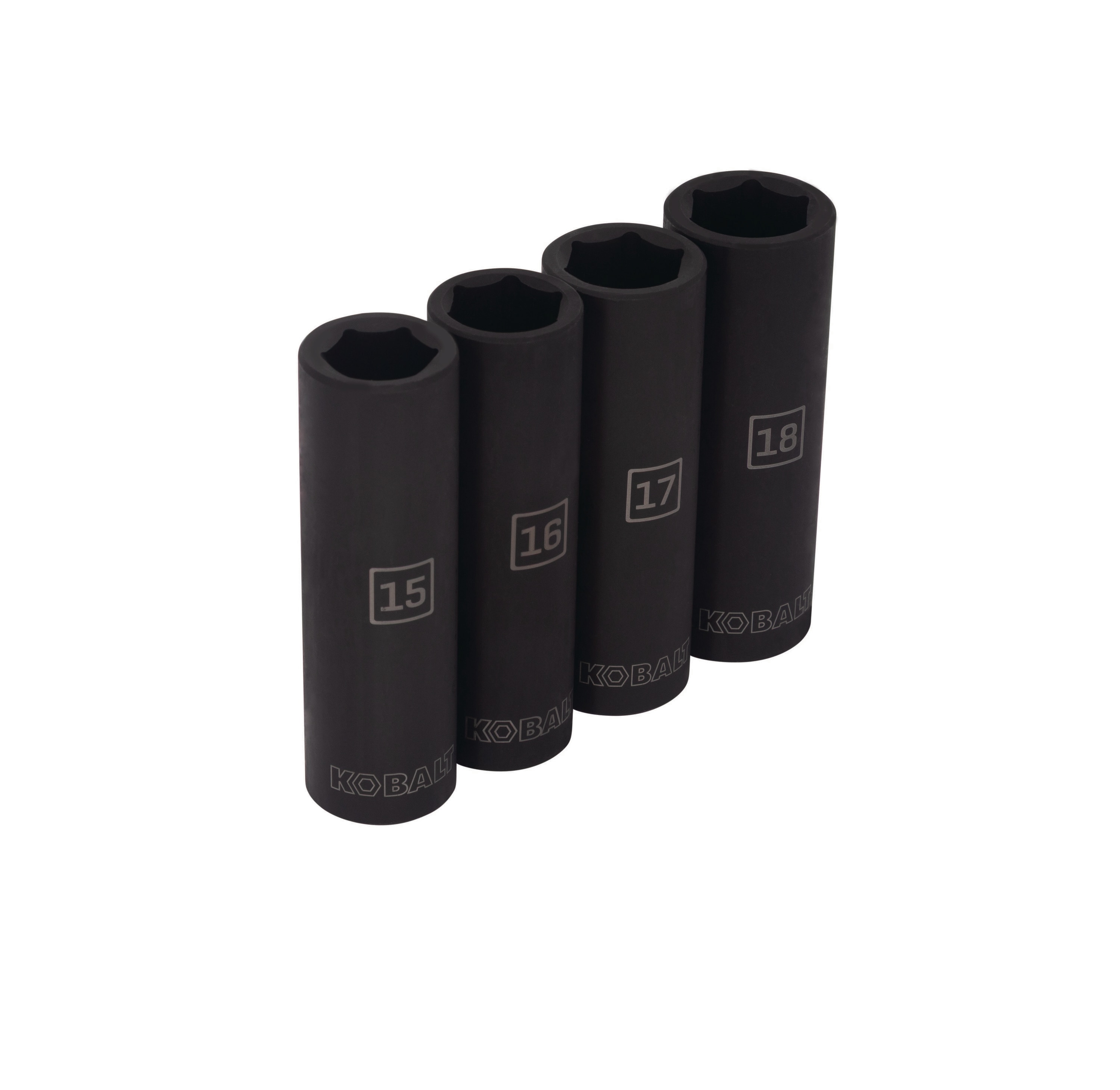 Kobalt 53591 4 -Piece Metric 1/2-in Drive Set 6-point Impact Socket Set