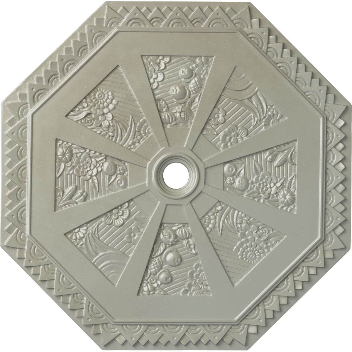 Ekena Millwork CM30SPFCS Spring Octagonal 29.125-in W x 29.125-in L Painted Flash Copper Polyurethane Whole Ceiling Medallion