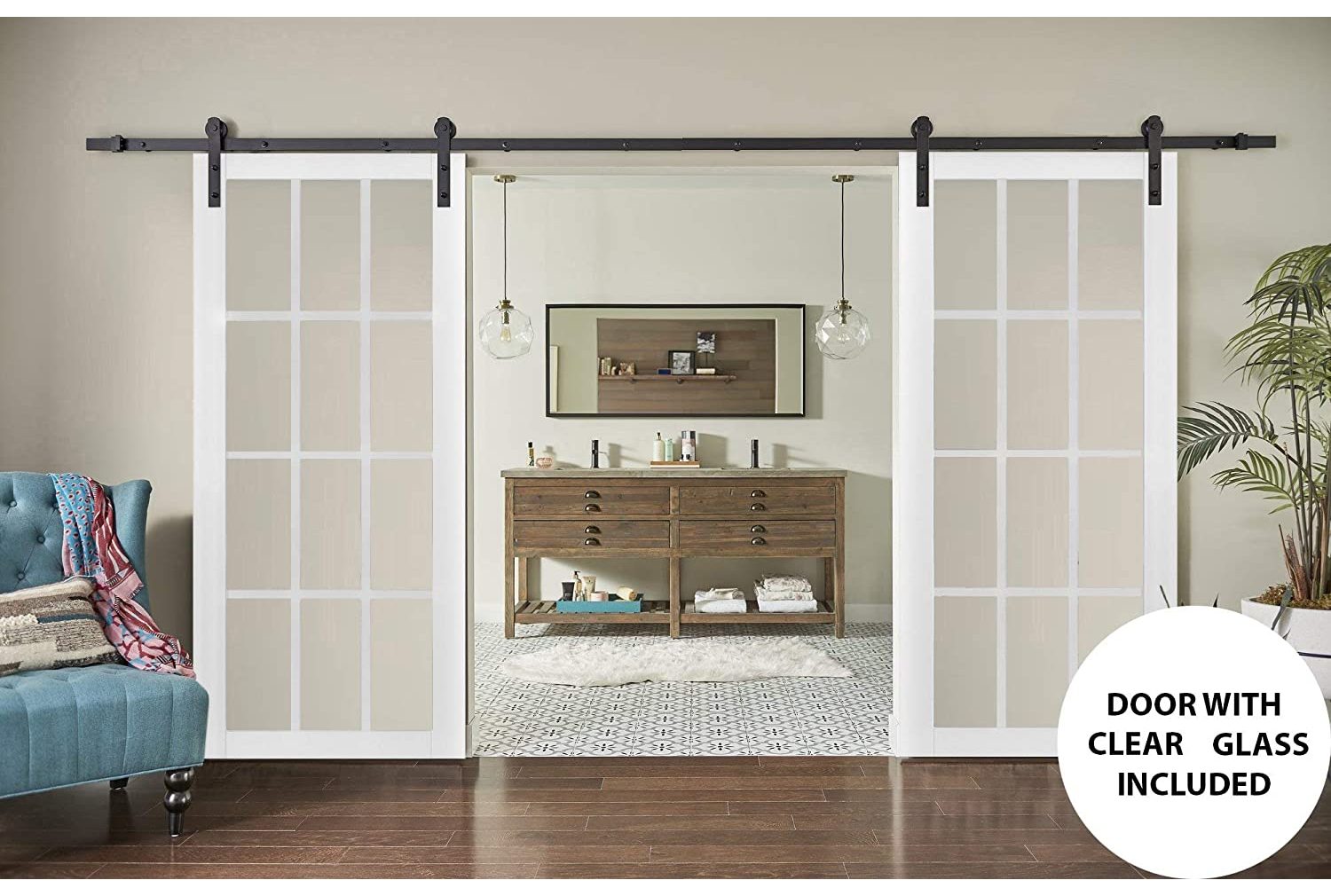 SARTODOORS FEL3355DB-BEM-8484 Barn-Doors - View #5