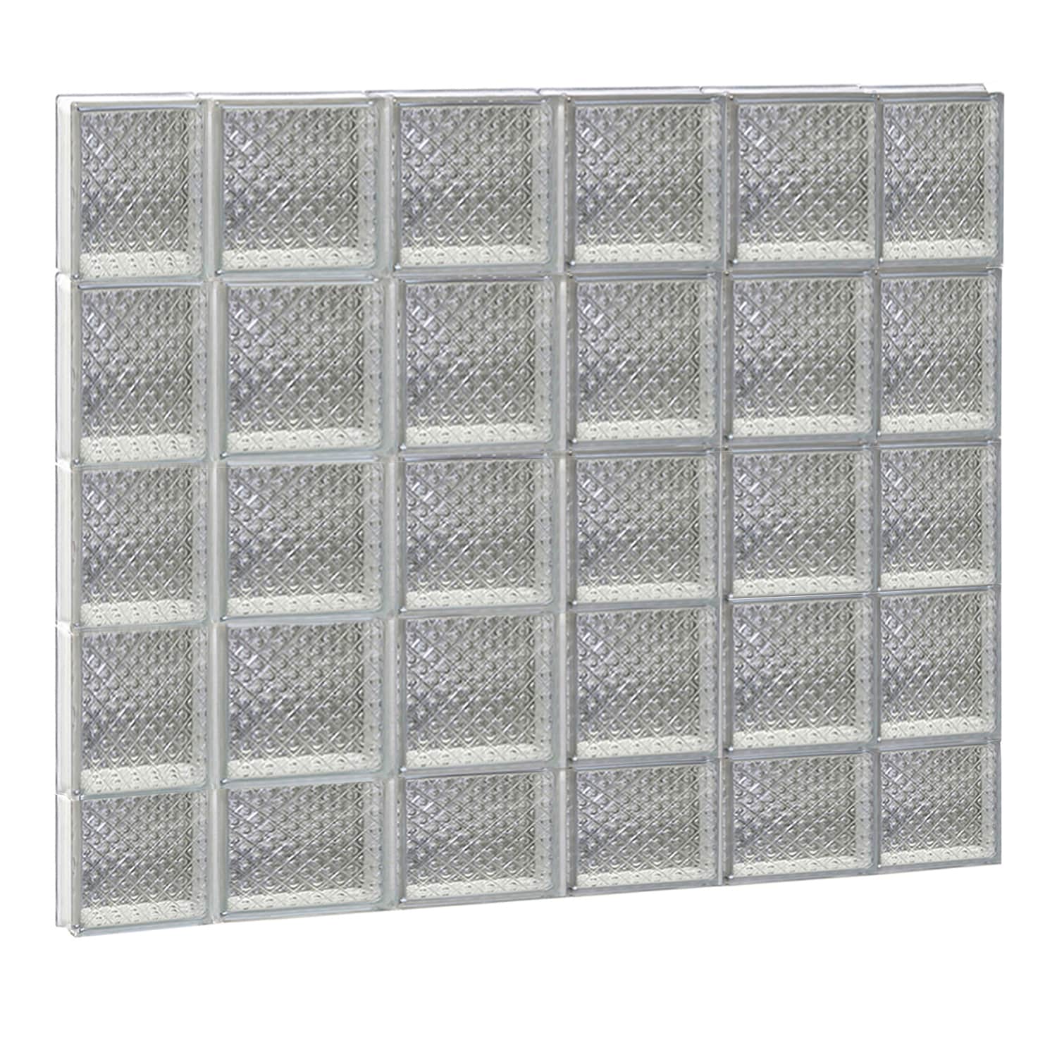 REDI2SET S4438DP Diamond Glass 42-1/2-in x 36-3/4-in Frameless Replacement Glass Block Window