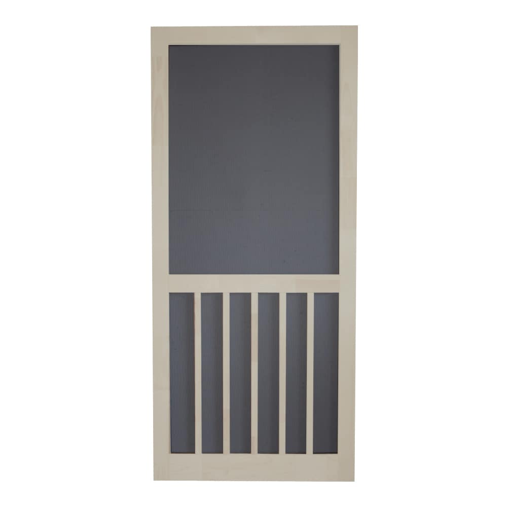 Screen Tight 36-in x 80-in Natural Wood Screen Door at Lowes.com