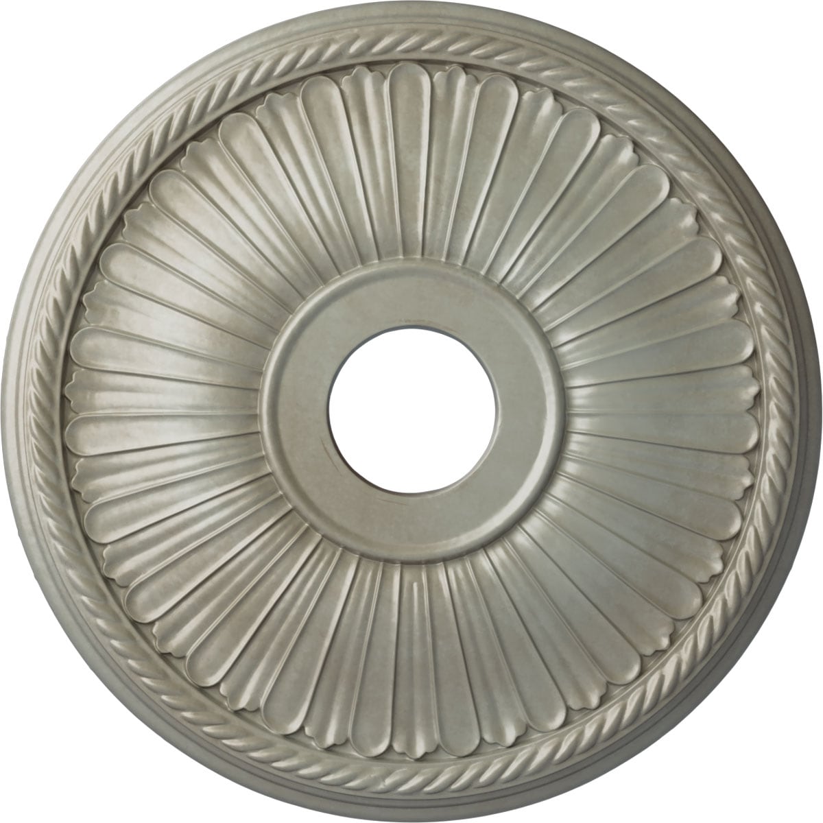 Ekena Millwork CM20BE1FLS Berkshire 20.125-in W x 20.125-in L Painted Flash Gold Polyurethane Whole Ceiling Medallion