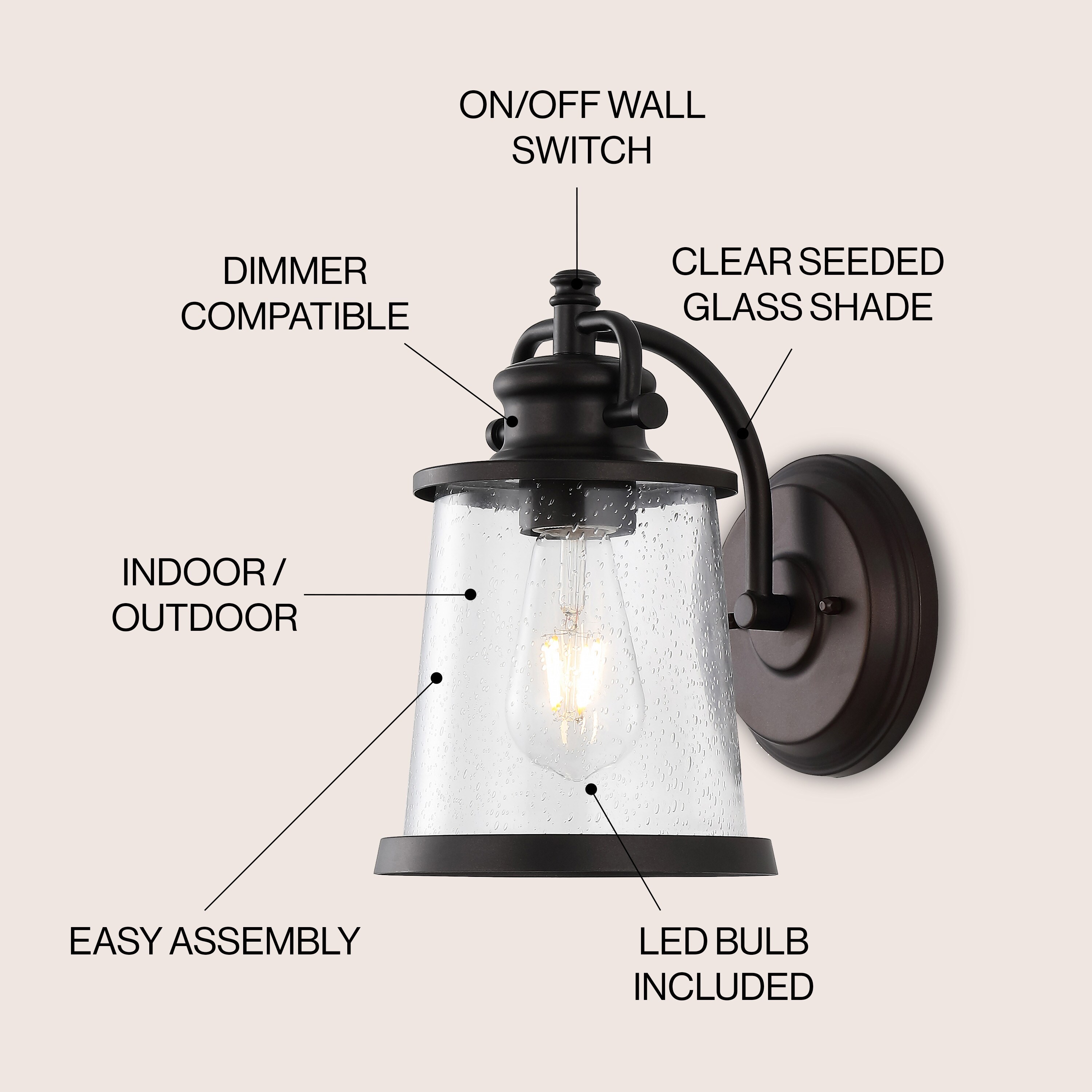JONATHAN  Y JYL7605A Outdoor-Wall-Lighting - View #3