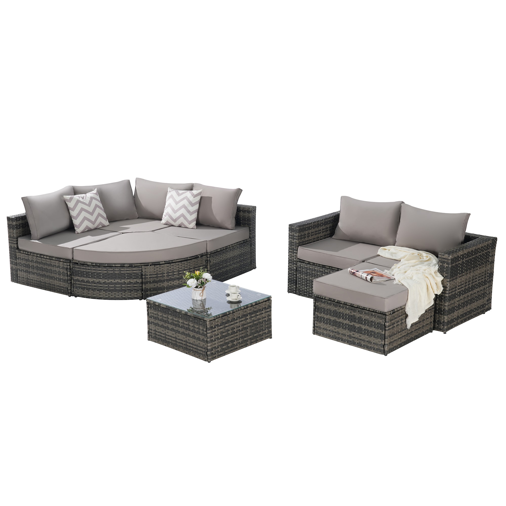 SINOFURN SYA020175GY Patio-Sofas-Daybeds - View #9