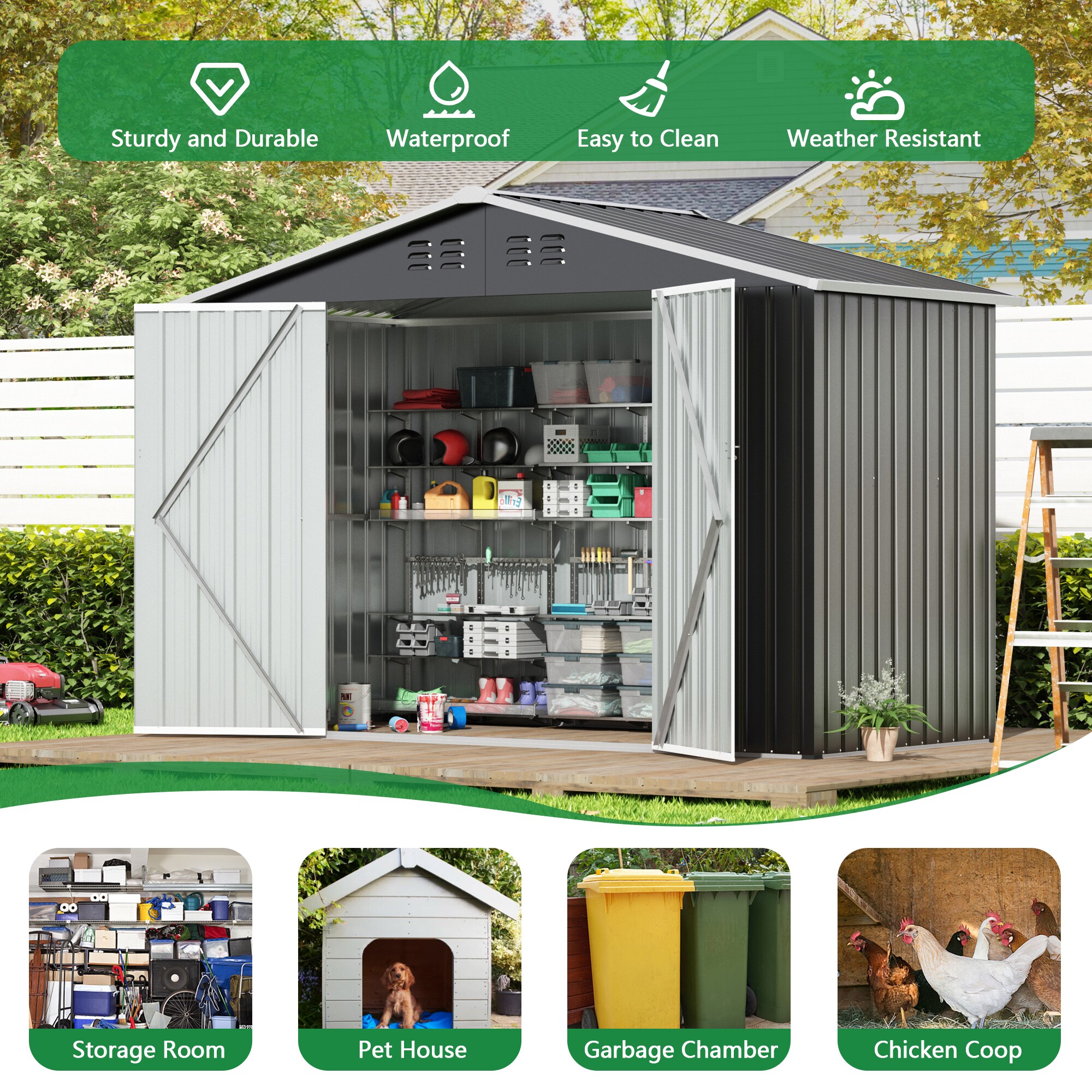 Jaxpety HG61R1312-L01 Metal-Storage-Buildings-Sheds - View #6