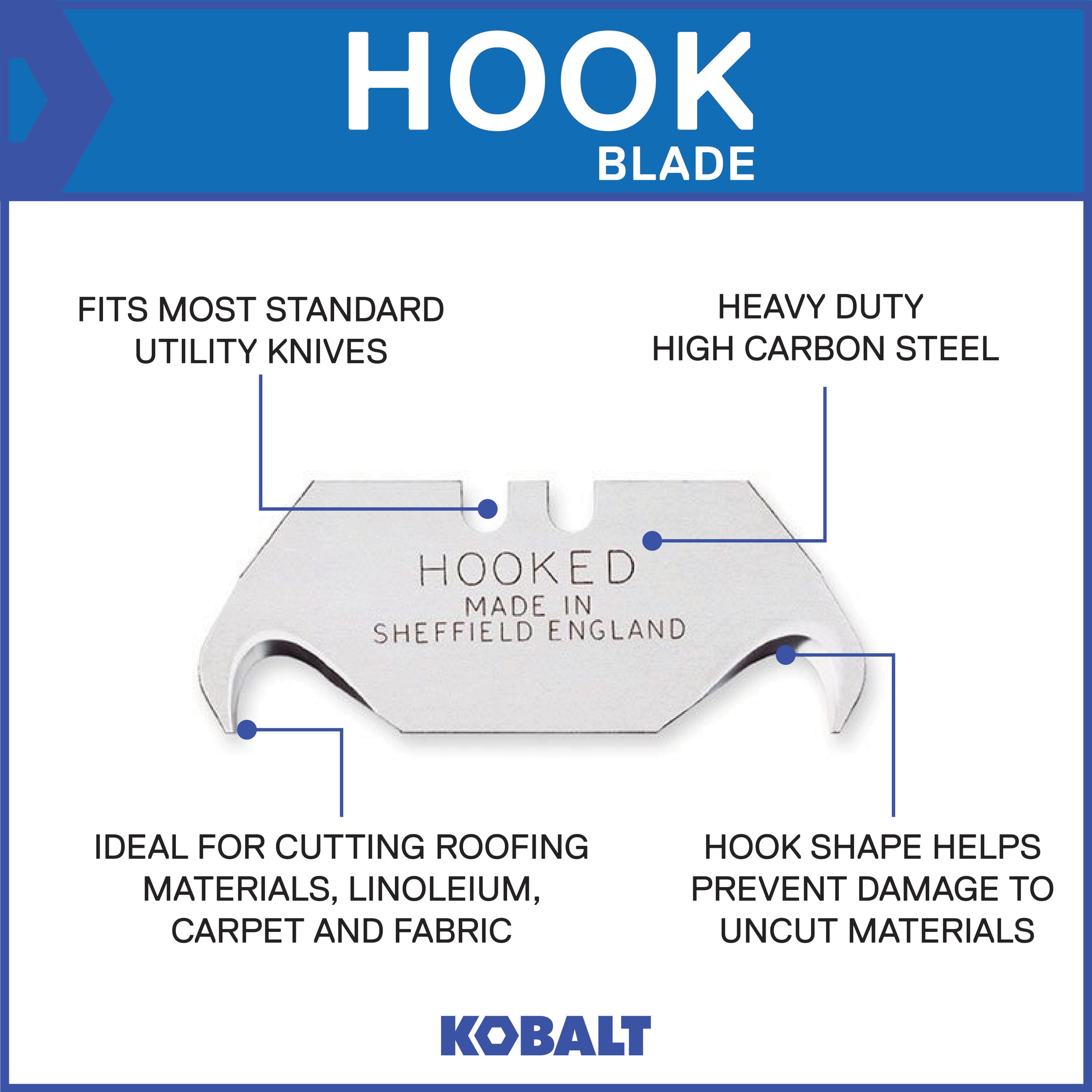 Pack of 5 Utility Knife Hook Blades