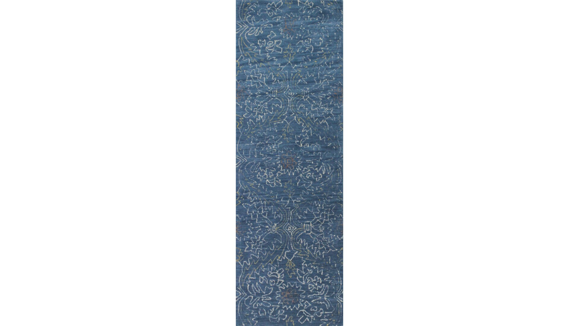Bashian 649652299280 3 X 8 (ft) Wool Azure Indoor Geometric Moroccan Runner Rug