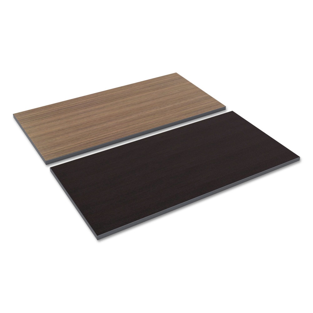 Alera ALENTT4824EW ALETT4824EW Reversible Rectangular Laminate Table Top - Espresso/Walnut Finish