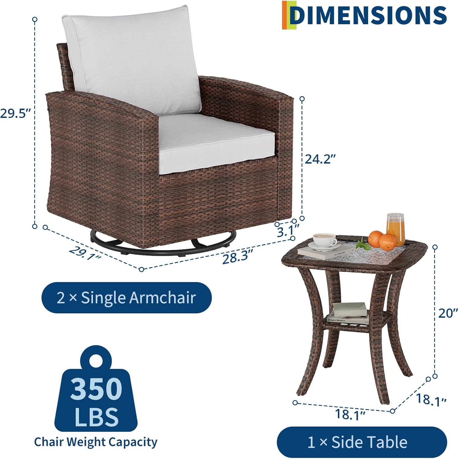 Qeetex LHF-DYQ-PPG-339VUK99 Patio-Dining-Sets - View #2