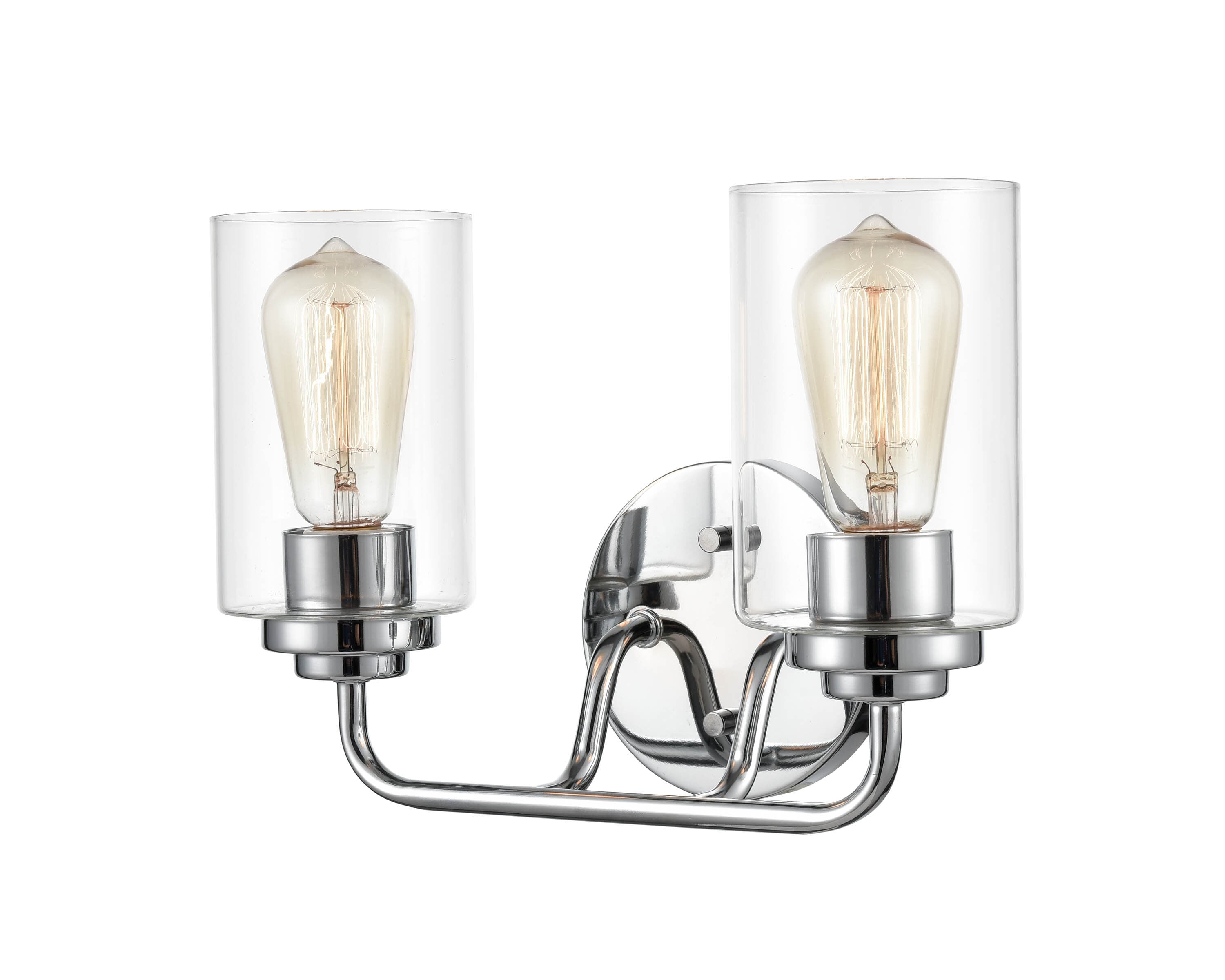 929 Lighting 40022-CH 12-in 2 -Light Polished Chrome Modern/contemporary Vanity light
