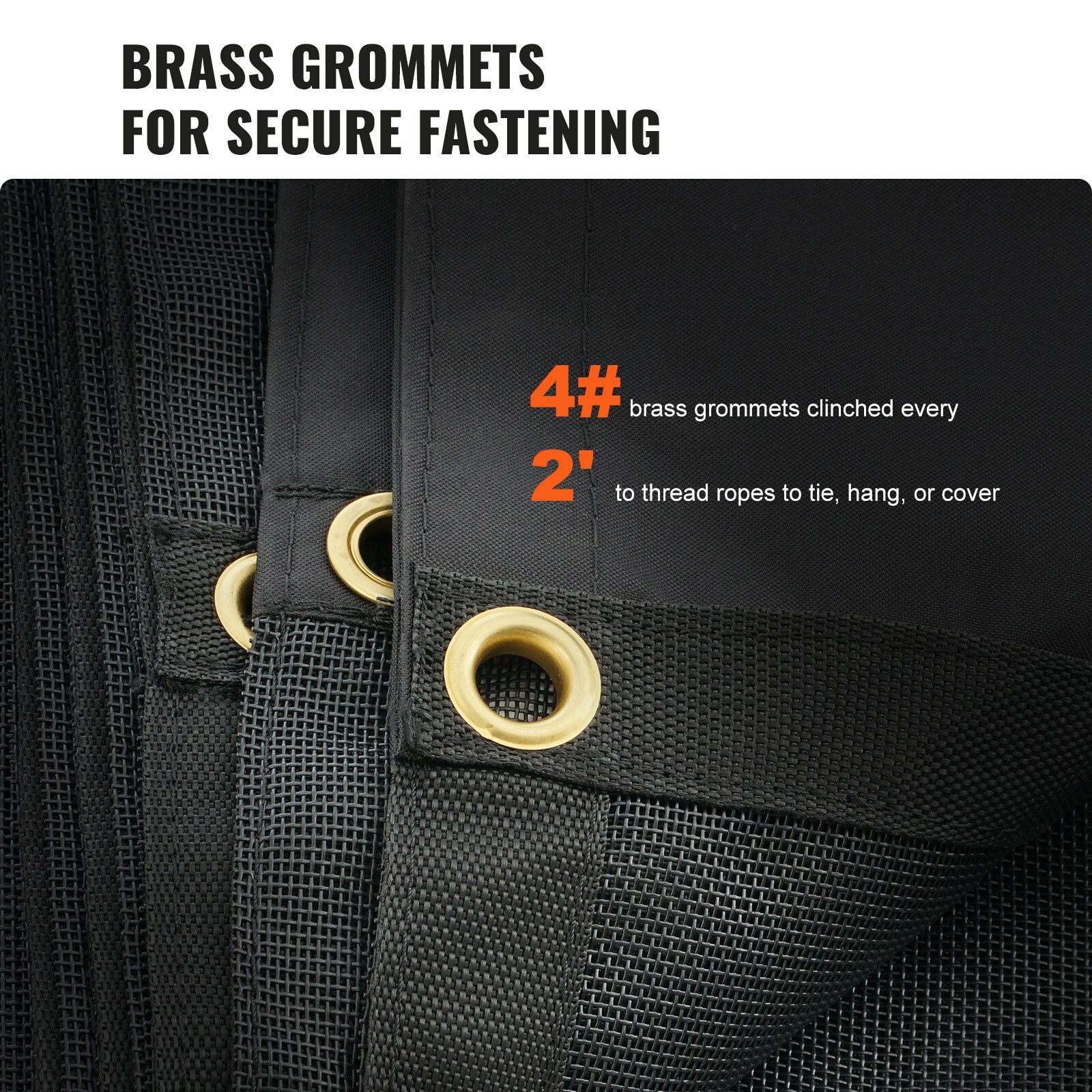 Heavy Duty Black PVC Coated Mesh Dump Truck Tarp with Brass Grommets