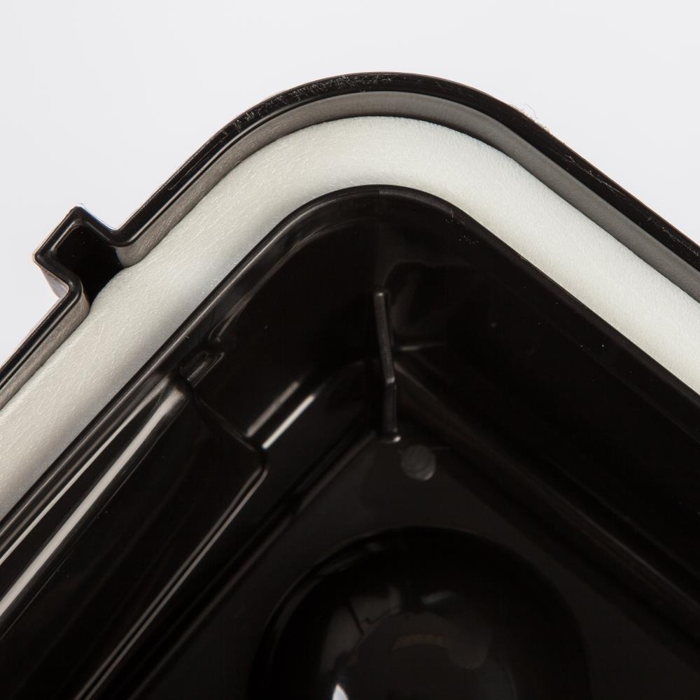 Black Elevated Dog Feeder with Airtight Storage and Stainless Steel Bowls