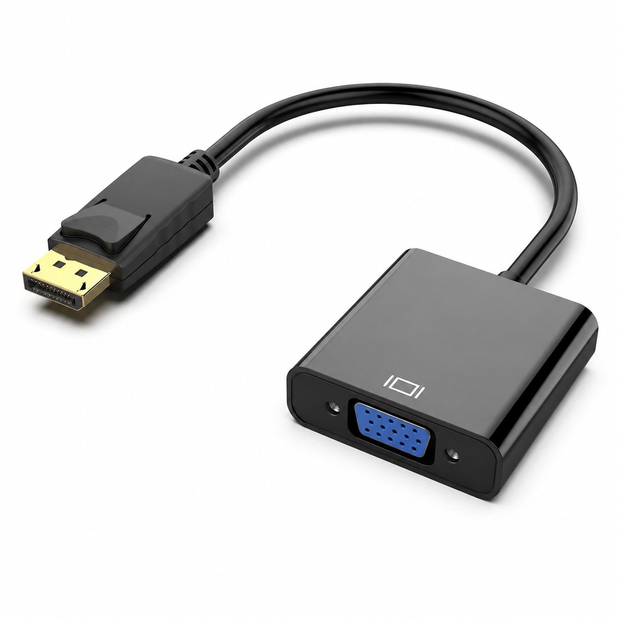 Anqtovp  DisplayPort to VGA Gold Plated Uni directional DP Computer to VGA Screen Adapter 1080P Male to Female Compatible for Lenovo Dell HP ASUS