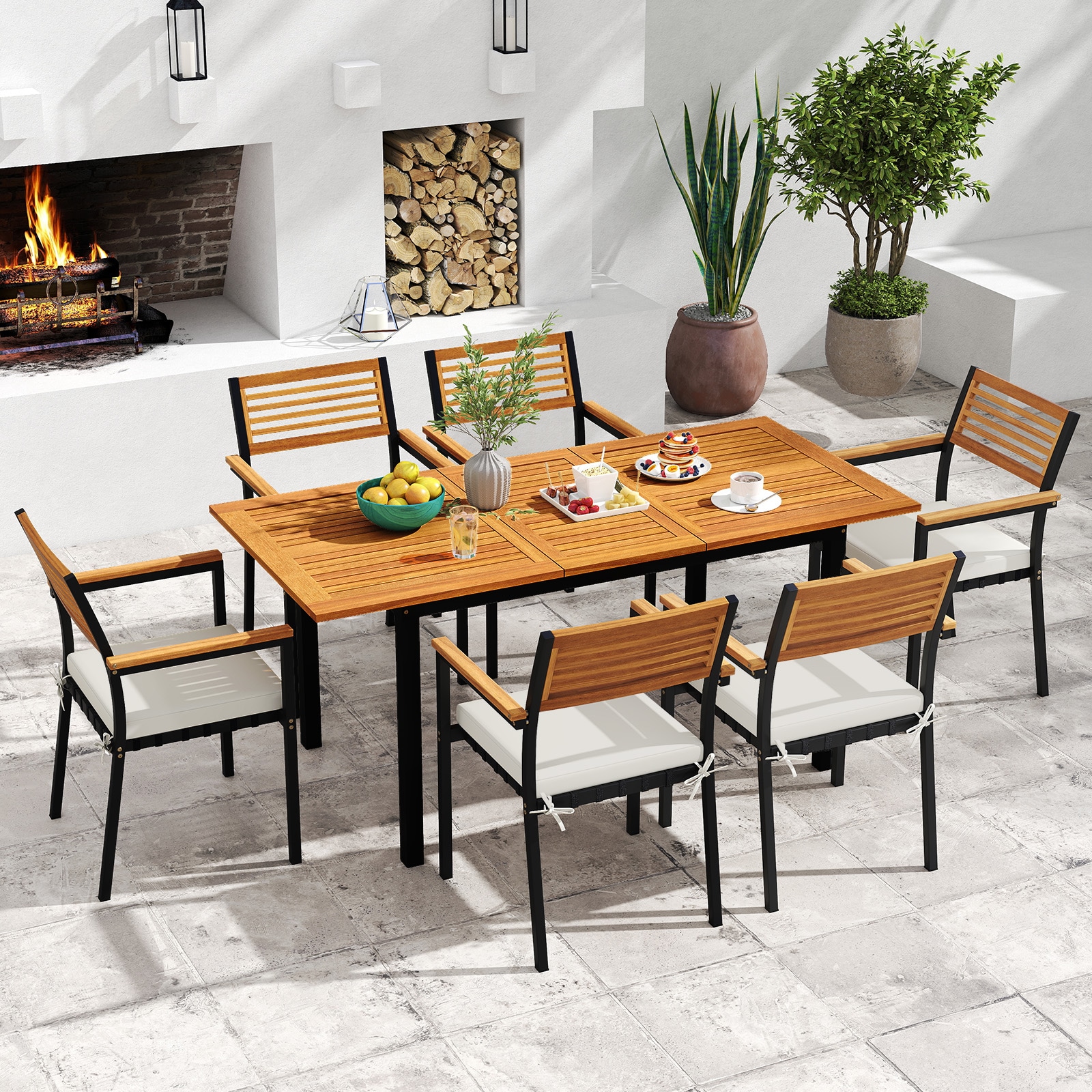 Slickblue D-CO-+HW41147WH Patio-Dining-Sets - View #2