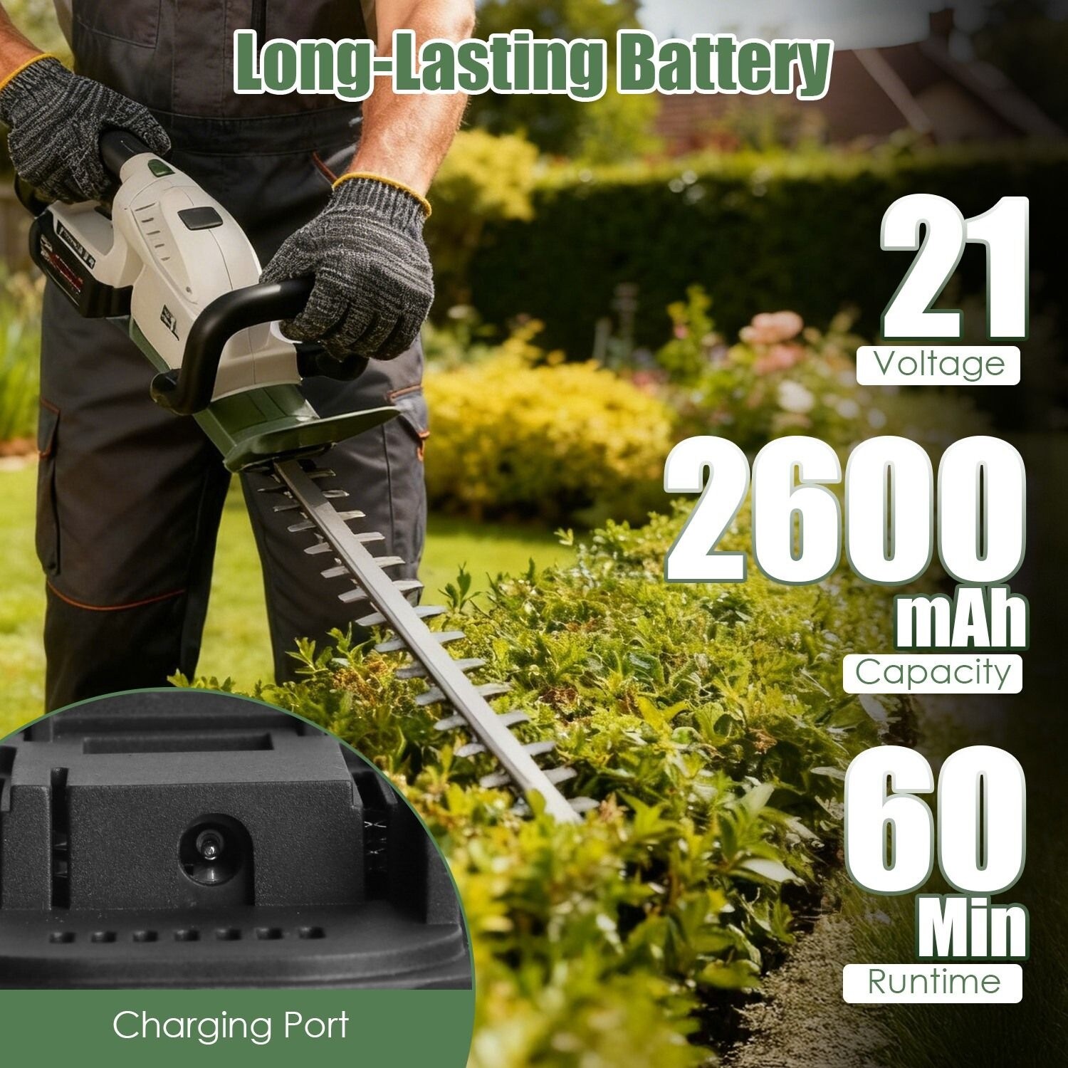 Angel Sar L2MJA421DE04 Cordless-Hedge-Trimmers - View #4