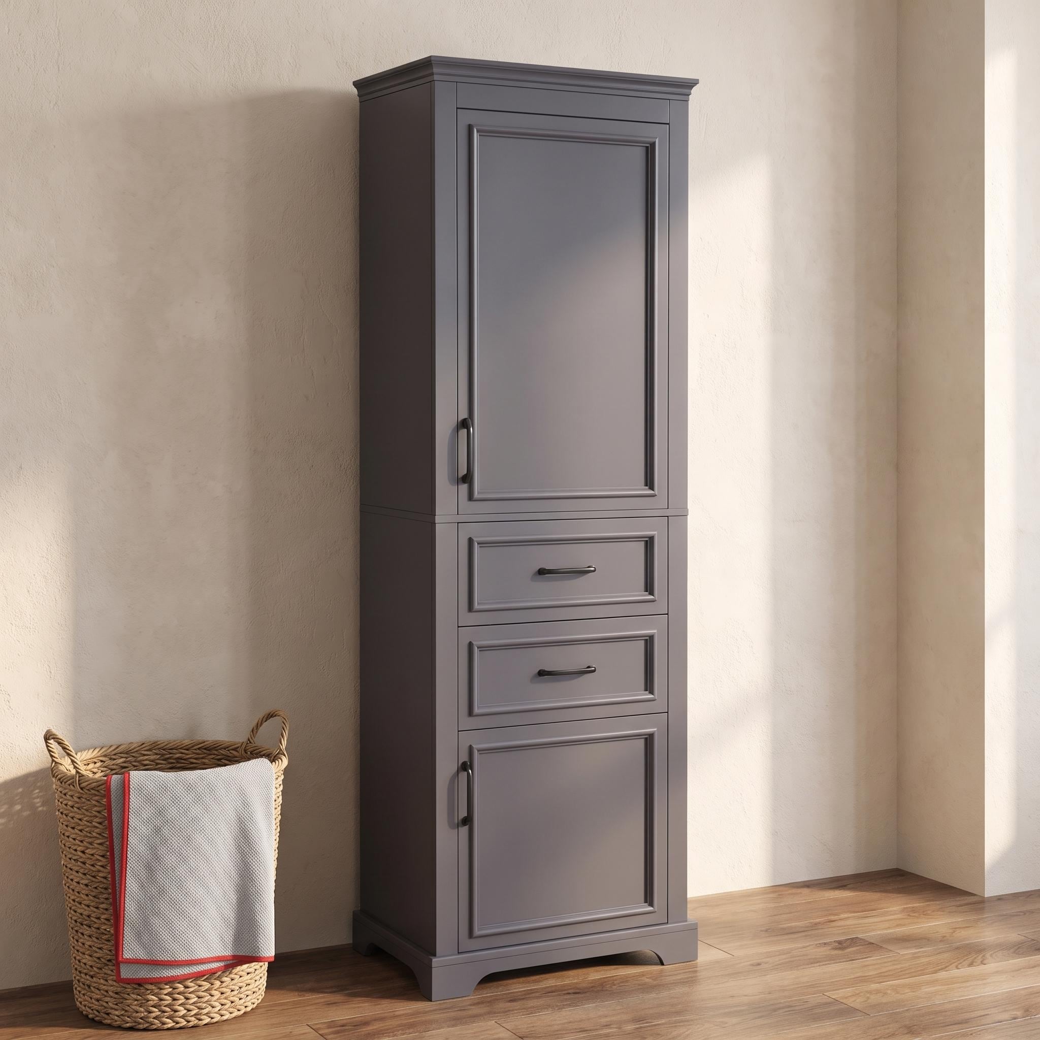 Ama Pear 71 Inch Tall Bathroom Vanity with Soft Close Doors and Drawers #S-BS10