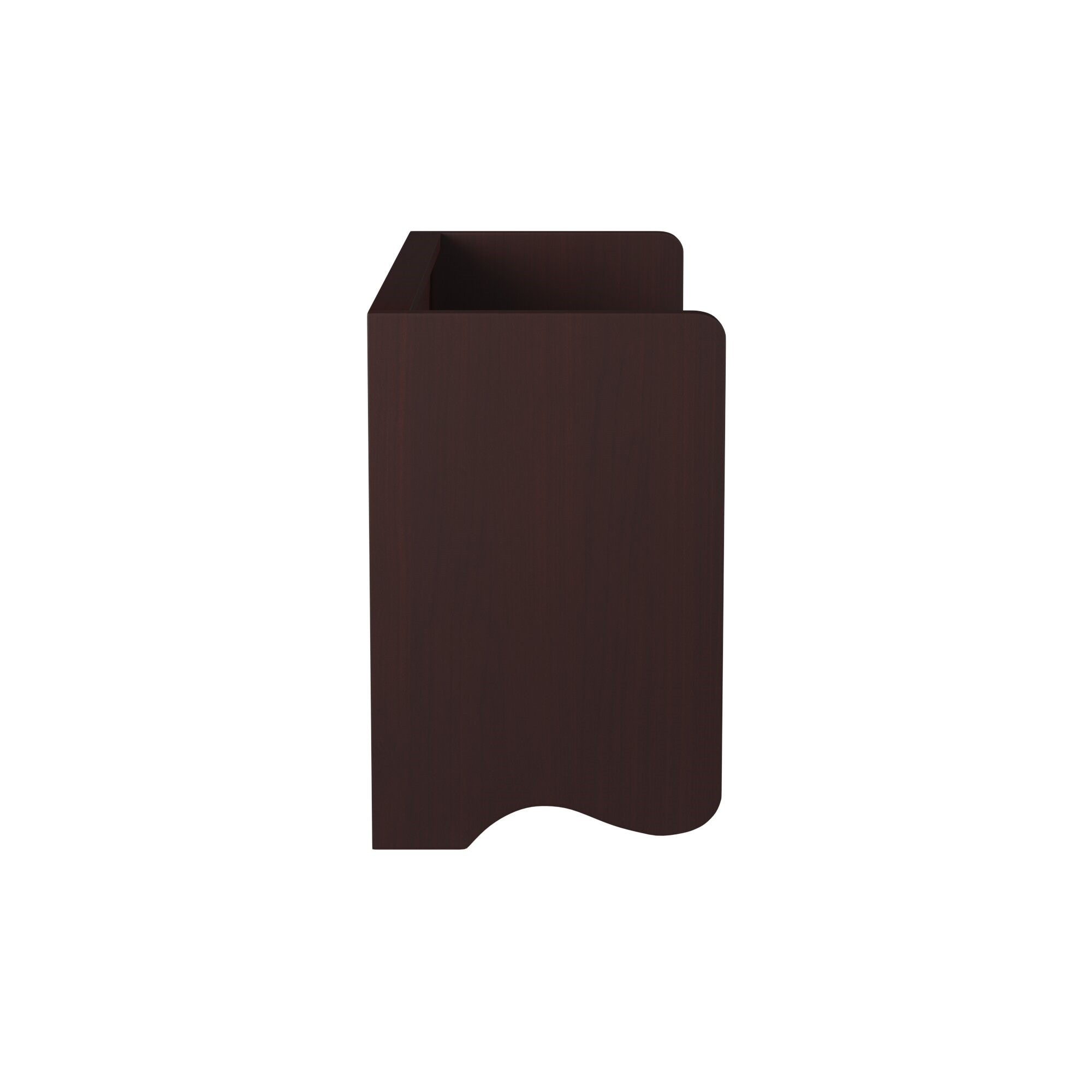 Espresso Wood Wall-Mounted Bathroom Shelf with Towel Rod