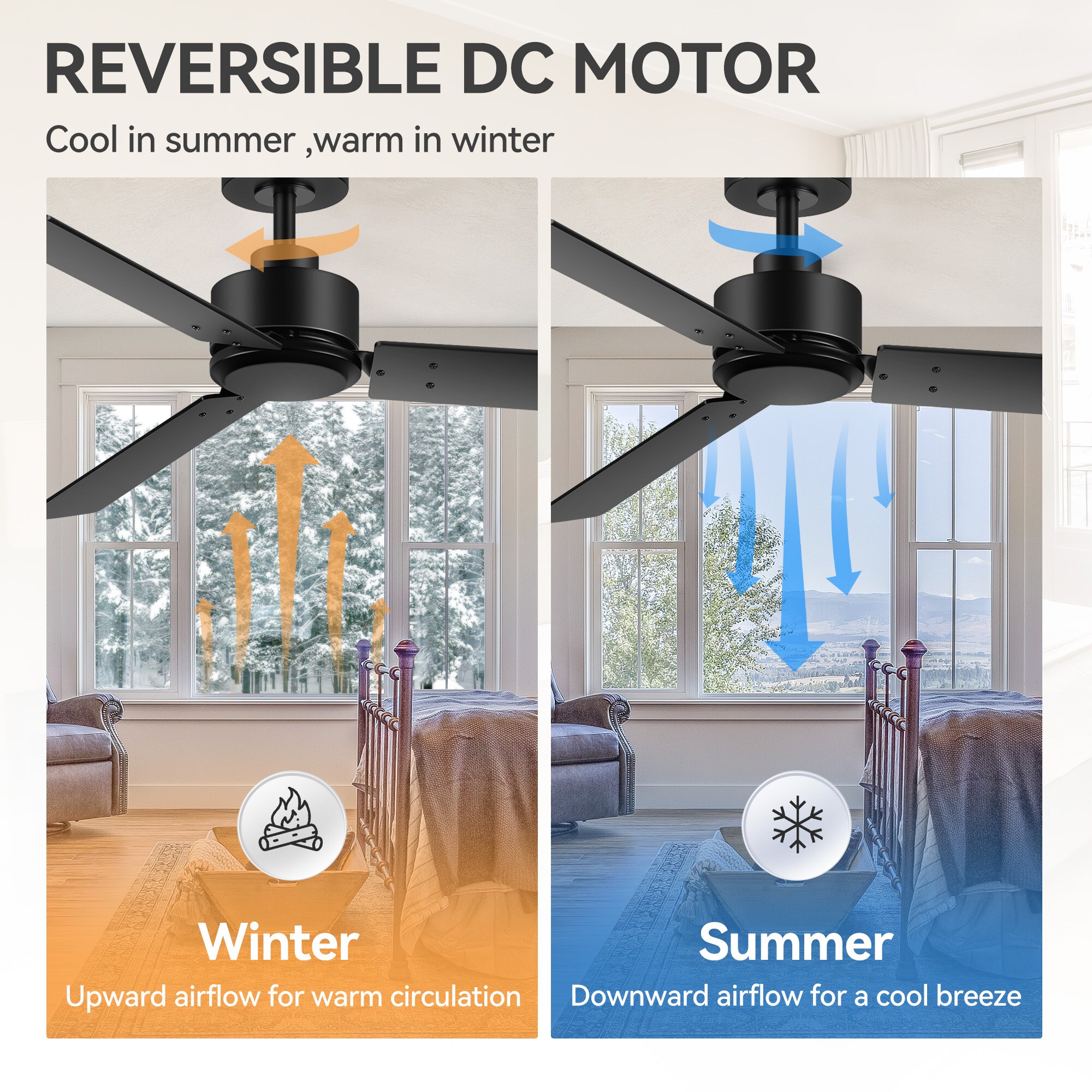 Breezary 30026-BK-NL-2PCS Ceiling-Fans - View #6