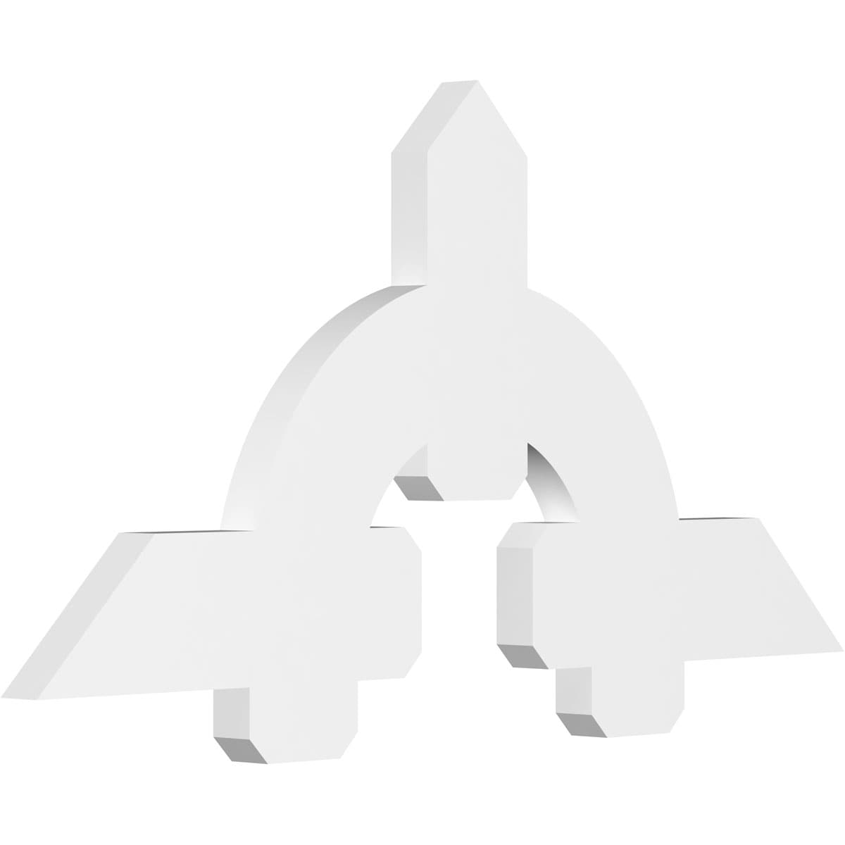 Ekena Millwork GBP048X24X0206ERI00 Ericson White PVC Gable bracket