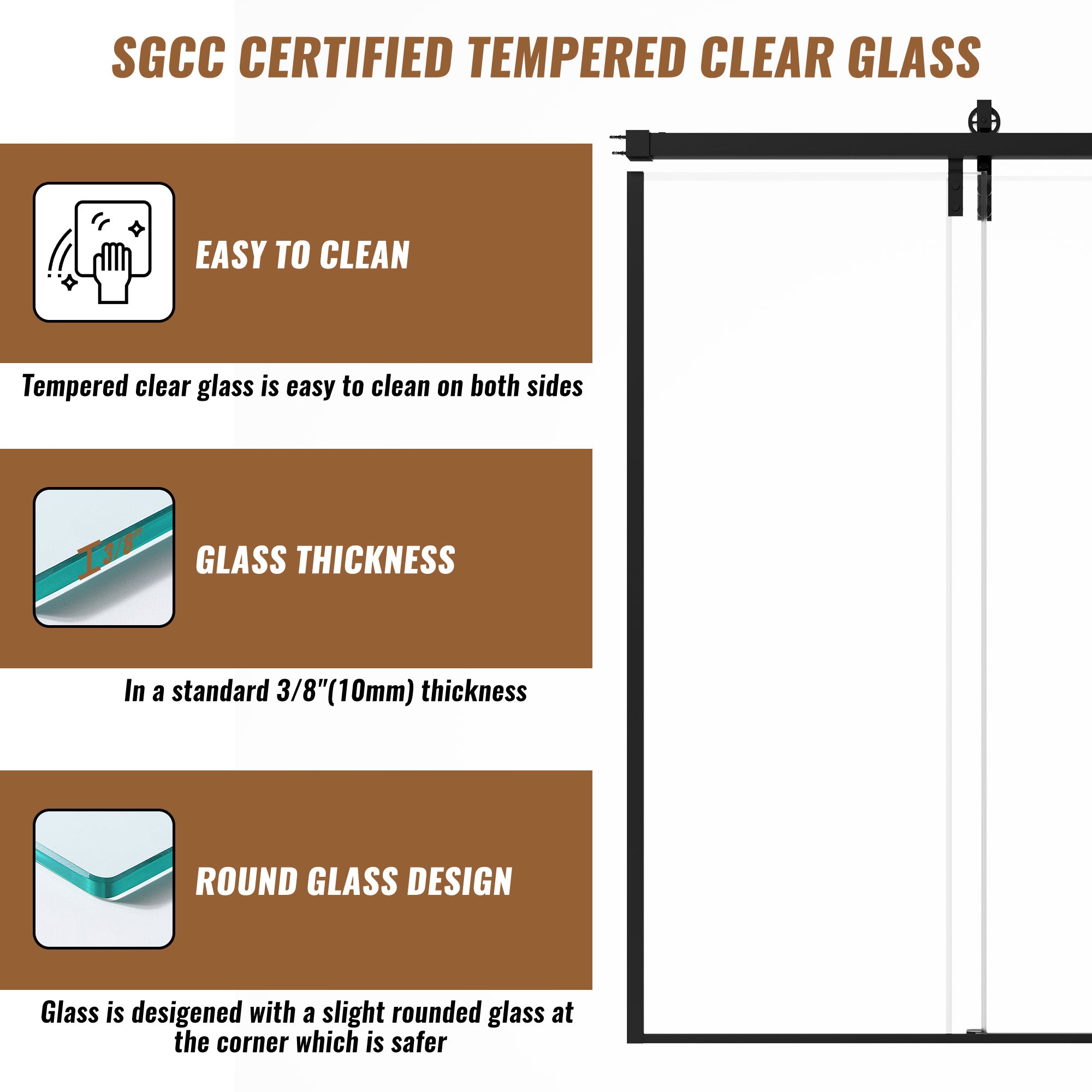 Boyel Living BL-GN12-6076MB Shower-Doors - View #6