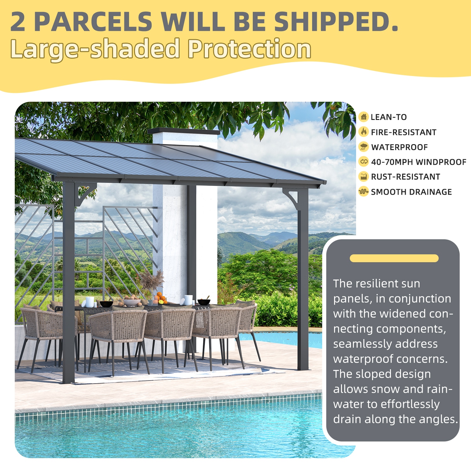 AECOJOY 16401BK-LS02 Wood-Resin-Gazebos - View #4