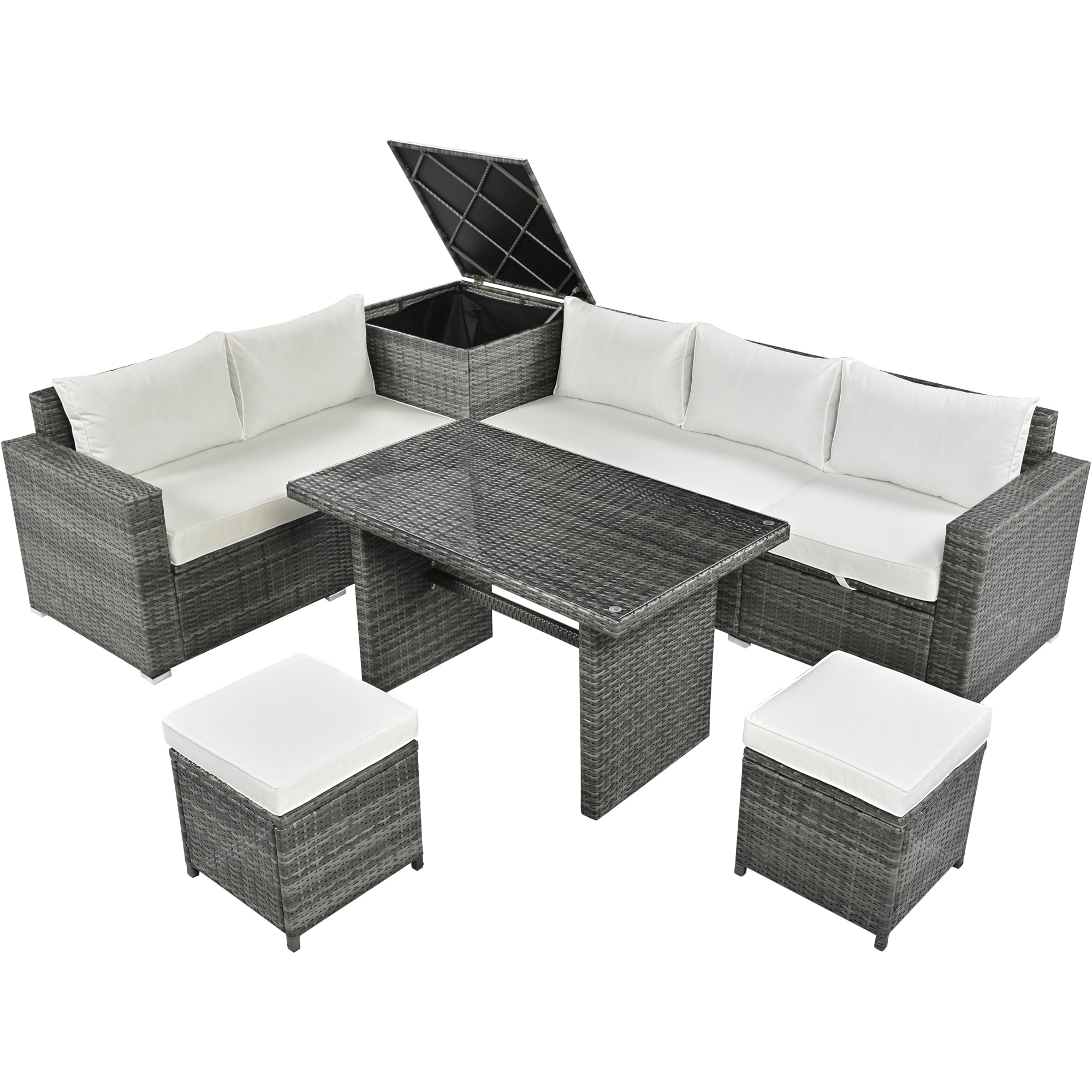 JIMSMAISON BOTMPCS28G-BEG Patio-Conversation-Sets - View #2