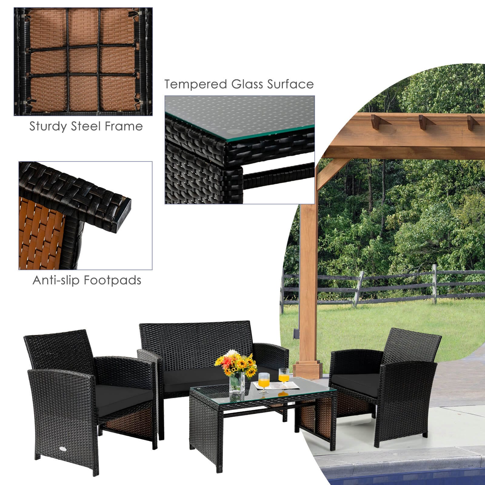 Costway HCST09162 Patio-Conversation-Sets - View #4