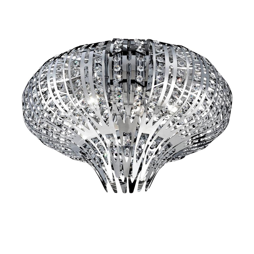 Eurofase 26328-010 Monica 6 -Light 19.5-in Polished Chrome Flush Mount Light
