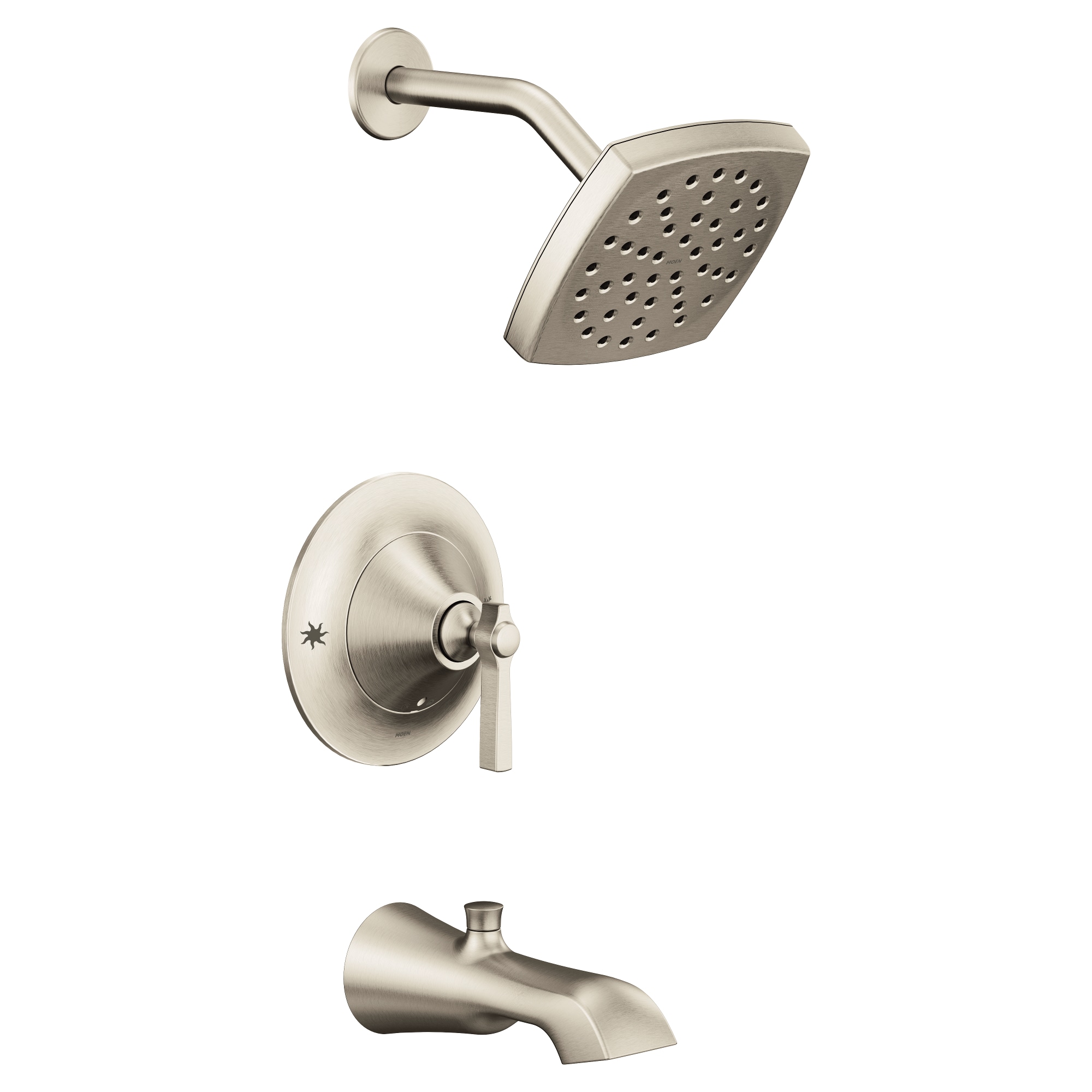 Moen TS2913BN Flara Brushed Nickel 1-handle Single function 6-Inches Square Shower Faucet