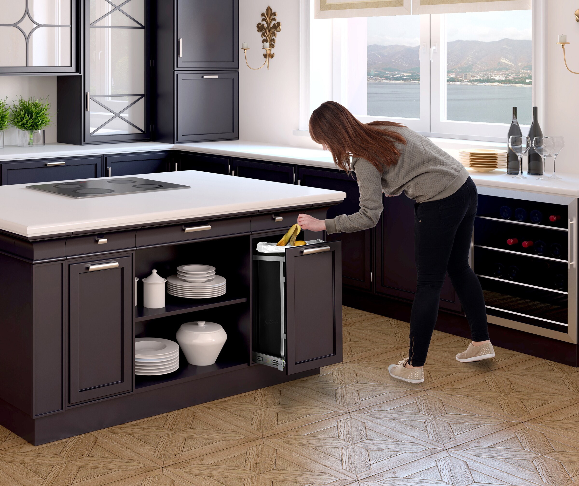 AdirHome 315-02-SS Pullout-Trash-Cans - View #9