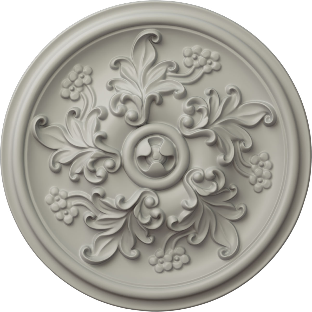 Ekena Millwork CM14KTPCF Katheryn 14.5-in W x 14.5-in L Painted Pot Of Cream Polyurethane Whole Ceiling Medallion