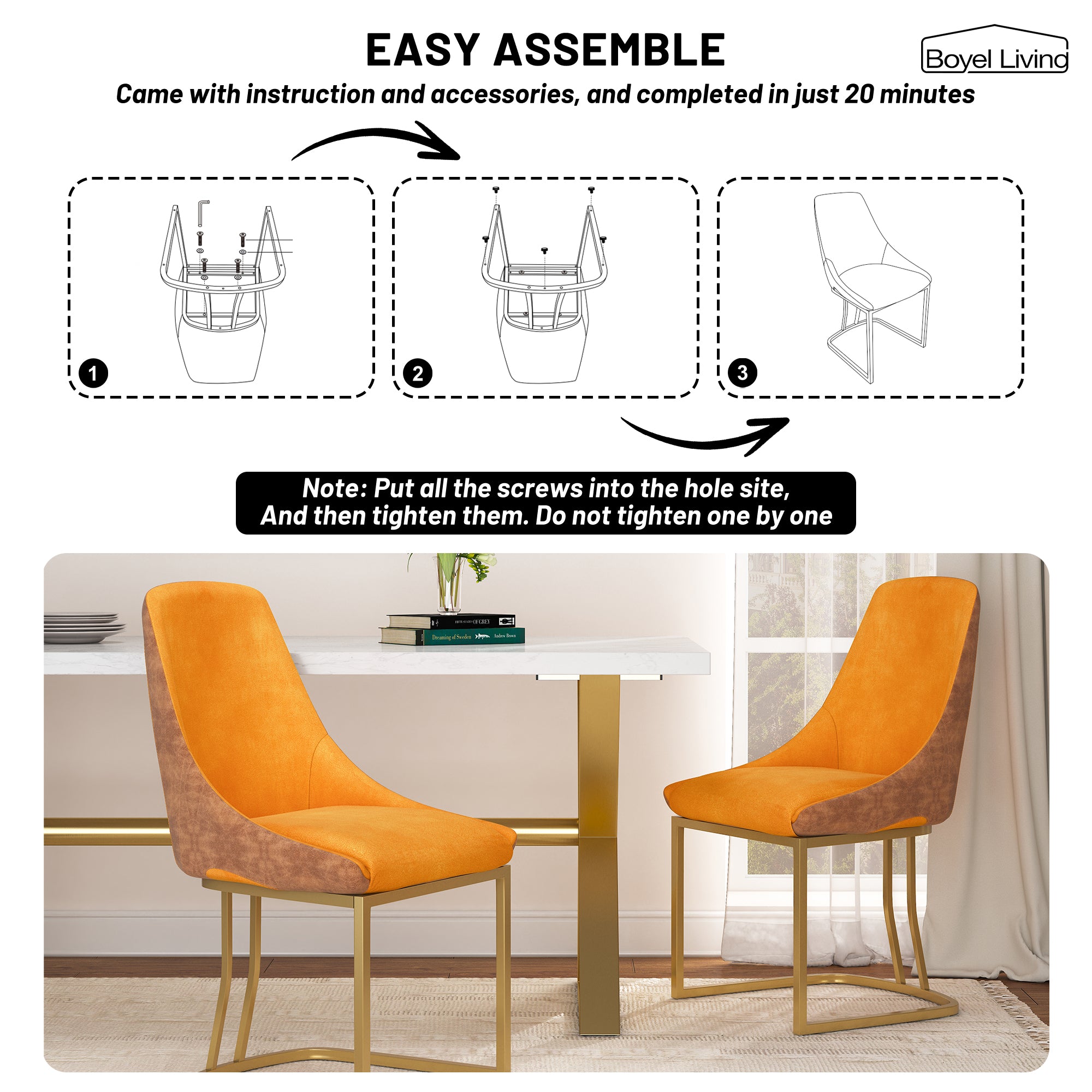 Boyel Living BLDC2432OR Dining-Chairs - View #7