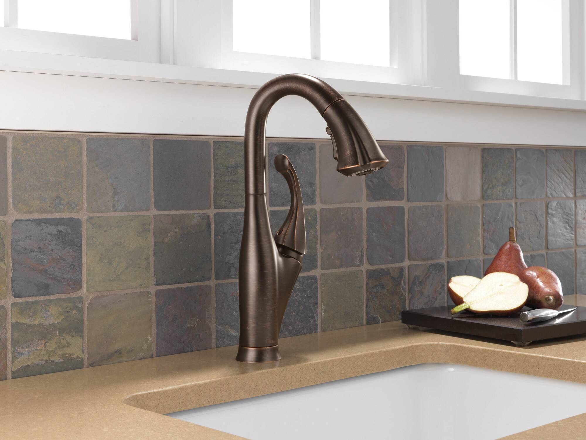 Delta Addison Venetian Bronze Single Handle Bar And Prep Kitchen Faucet   03886471 