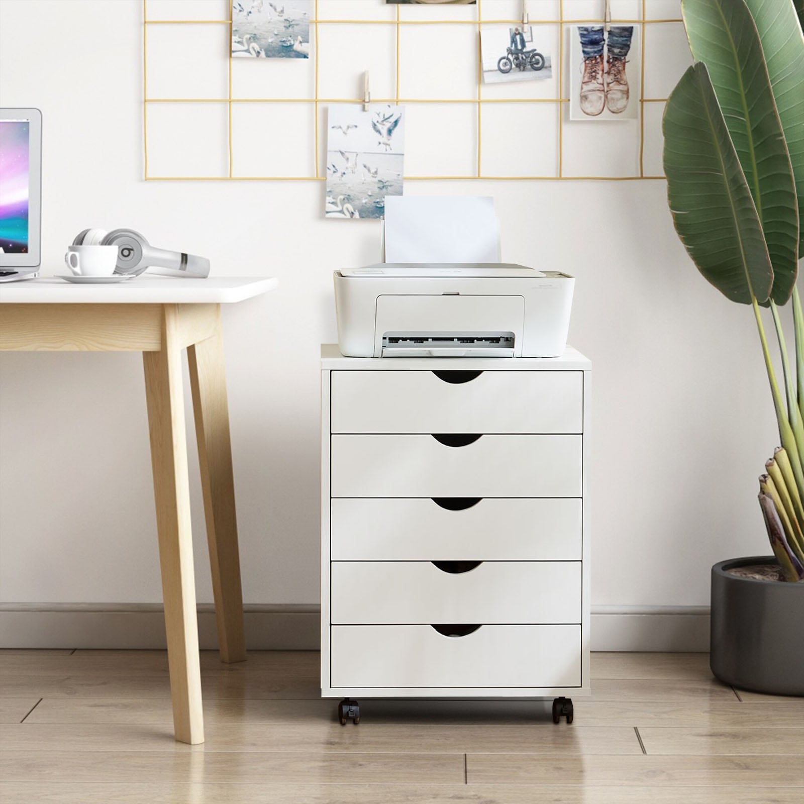 Maocao Hoom White 5-Drawer File Cabinet in the File Cabinets department ...