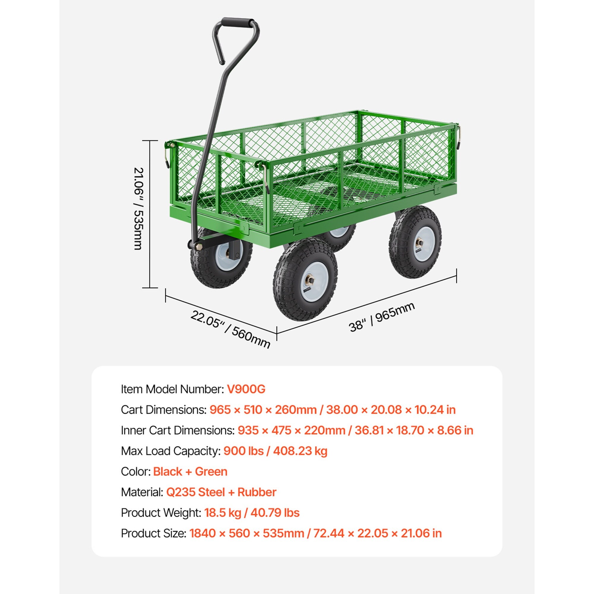 HyperDrop Cart B-3D0I2C7E0W6M Yard-Carts - View #5