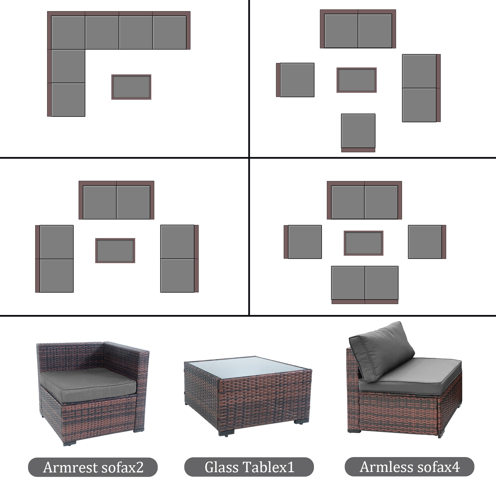 Decksplore BSHSC70010G3 Patio-Conversation-Sets - View #5