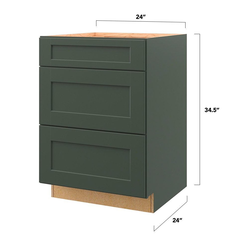 allen + roth Galway 24-in W x 34.5-in H x 24-in D Sage Drawer Base ...