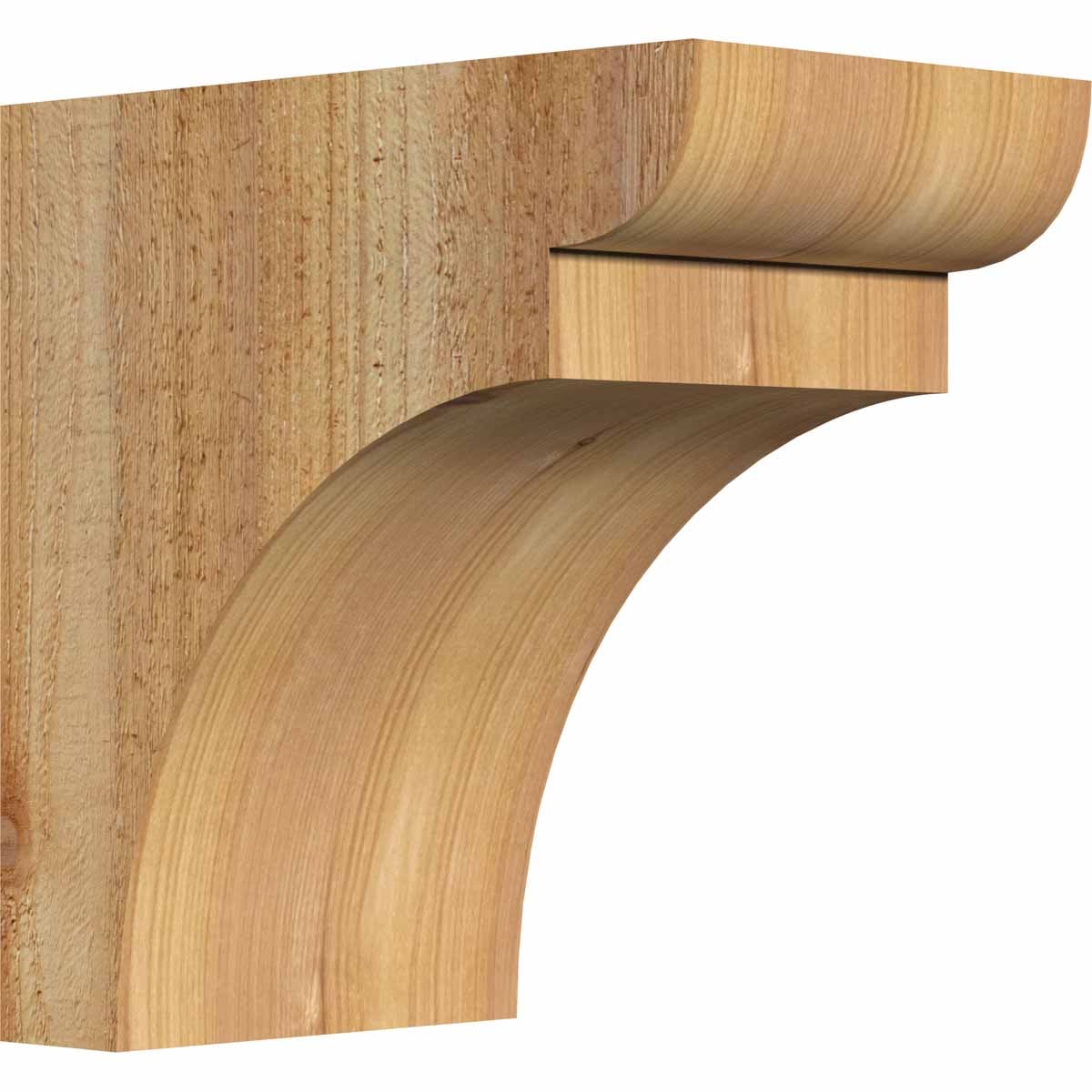 Ekena Millwork COR06X10X10YOR00RWR 6-in x 10-in x 10-in Yorktown Unfinished Western red cedar Wood Paintable/Stainable Corbel