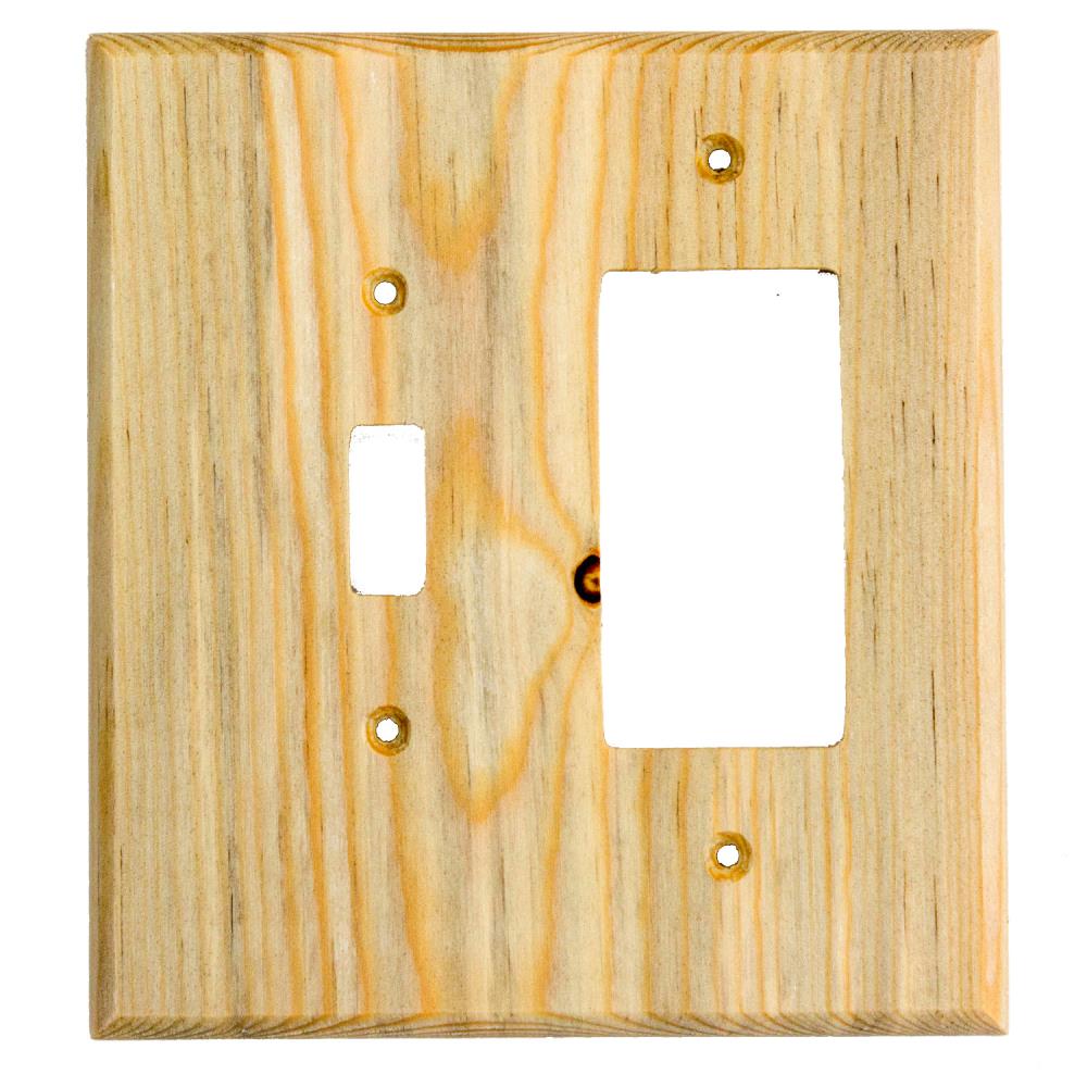 Sierra Lifestyles 682814 2 -Gang Specialty Size Blue Pine Wood Indoor Wall Plate