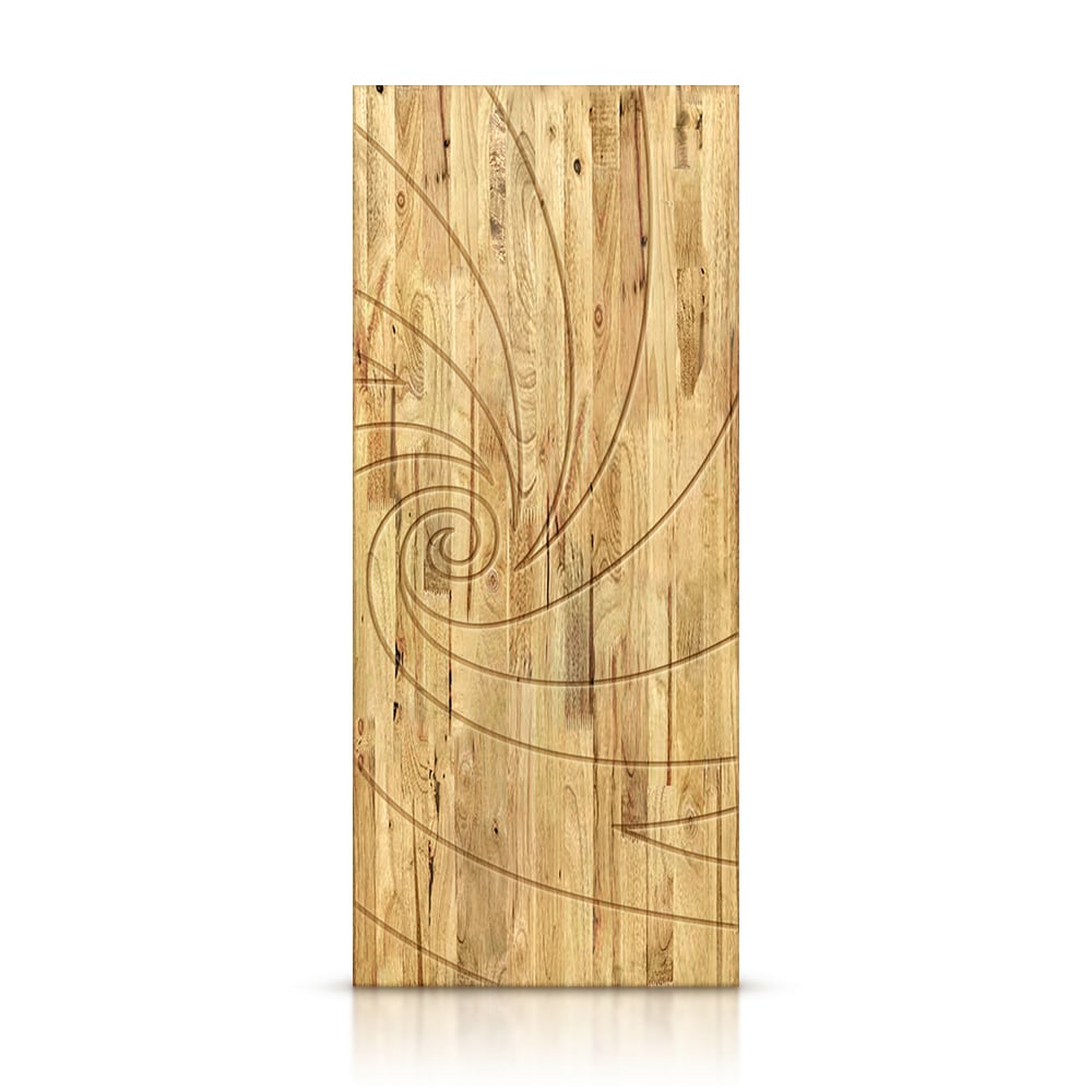 CALHOME DFJ231-80X30-S DFJ231 30-in x 80-in Weather Oak Textured Hollow core Stained Pine Wood Slab Door