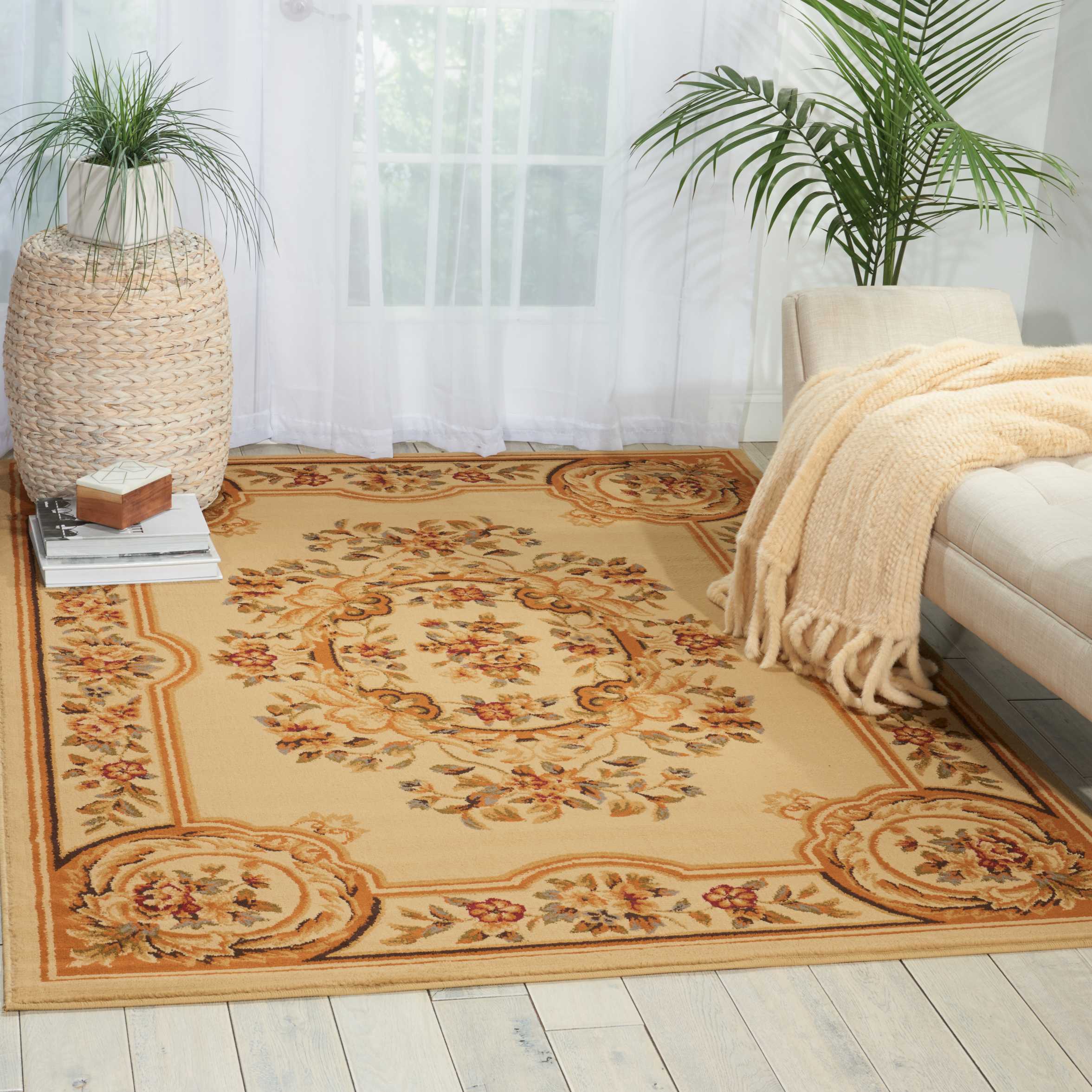 Nourison 25922 Paramount 5 x 7 (ft) Polypropylene Beige Rectangular Indoor Abstract Area rug