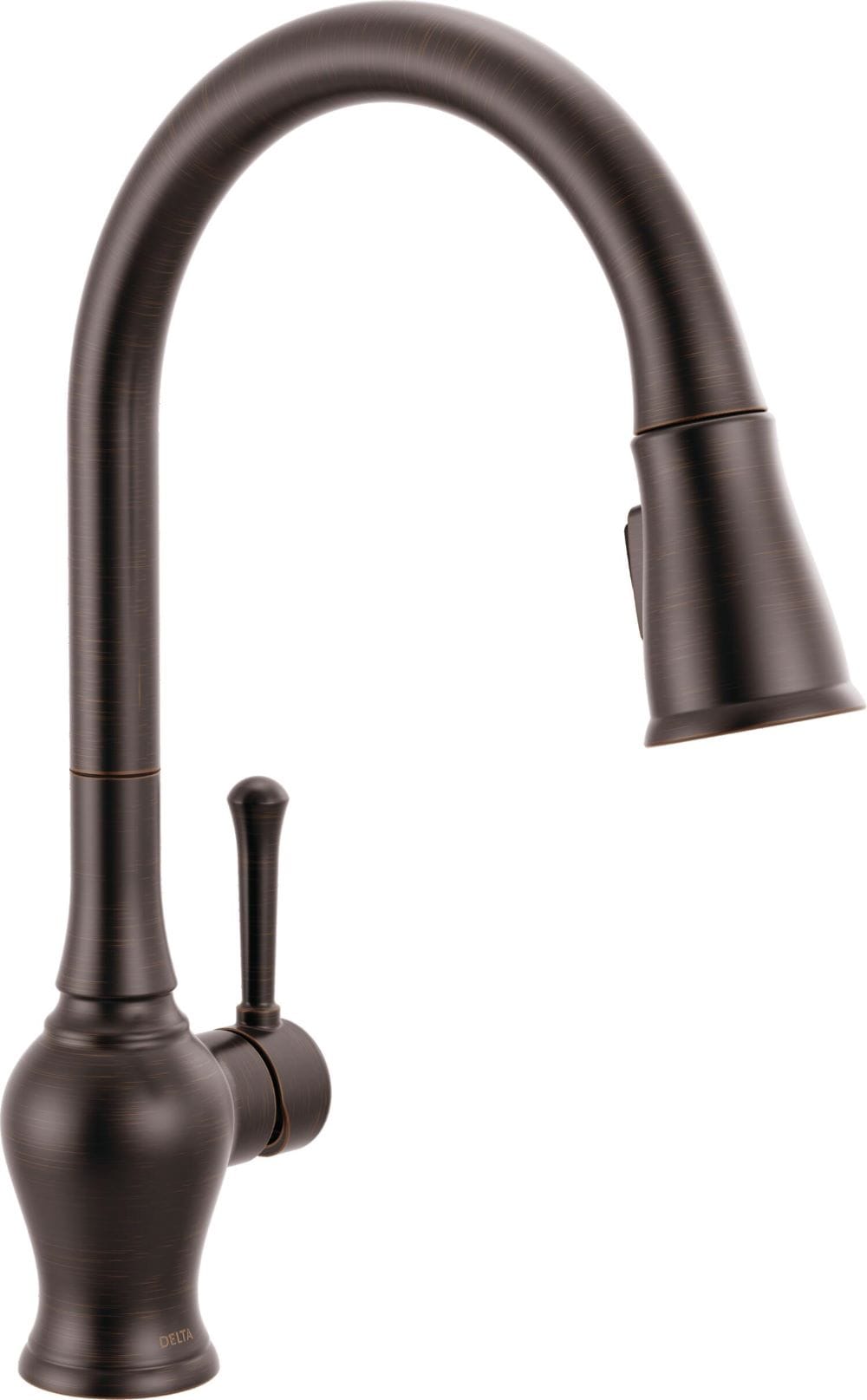 Delta 19727LF-RB Oria Venetian Bronze Single Handle Deck-mount Pull-down Kitchen Faucet with Sprayer (Includes Deck Plate)