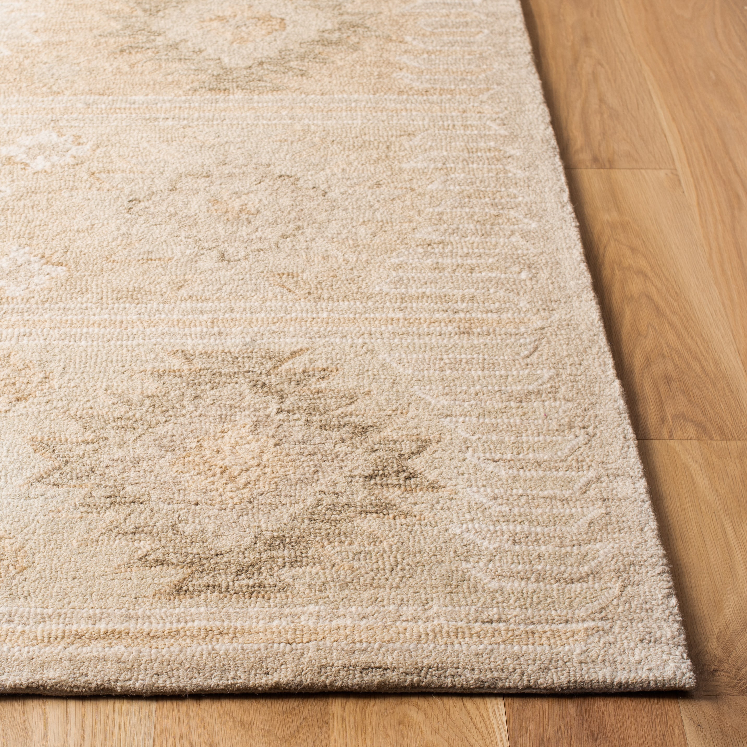 Capri Hand-Tufted Wool Rug in Beige - 5' x 8' Rectangular Design