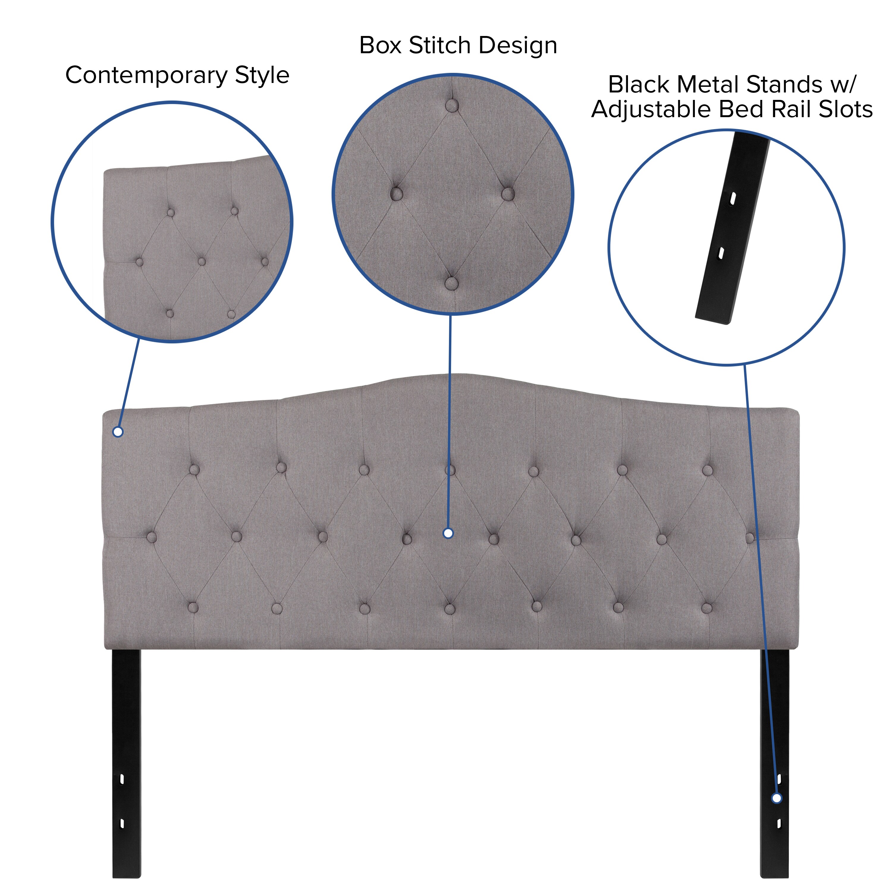 Emma + Oliver 889142473794 Upholstered-Headboards - View #3