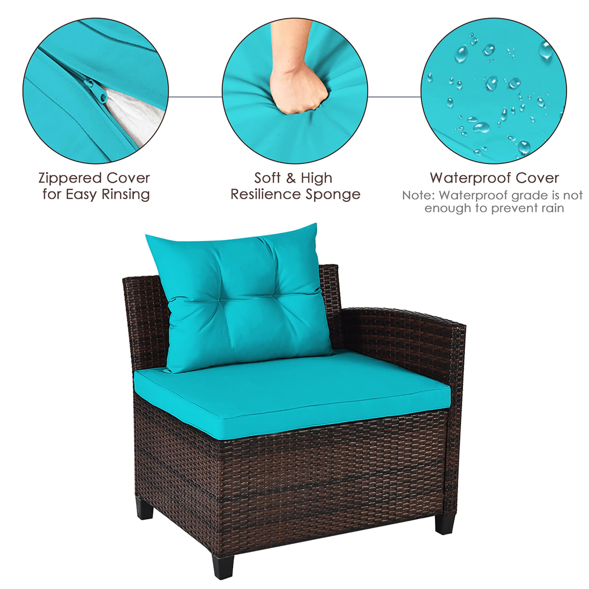 Costway HW66920TU+ Patio-Conversation-Sets - View #4