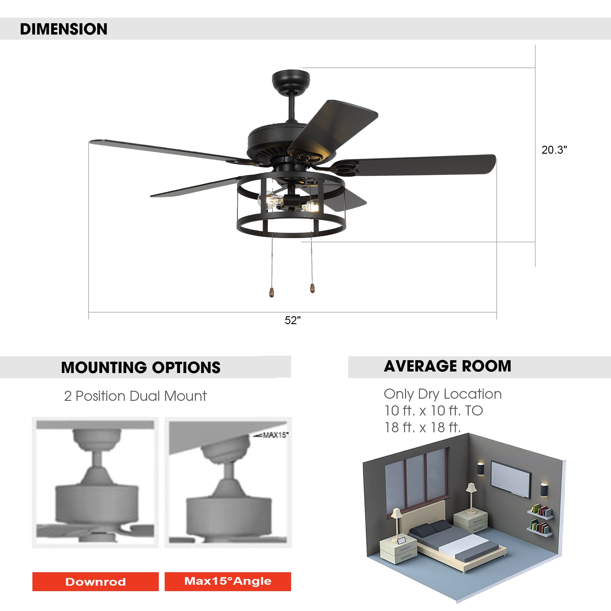 Parrot Uncle F6313110V Ceiling-Fans - View #7