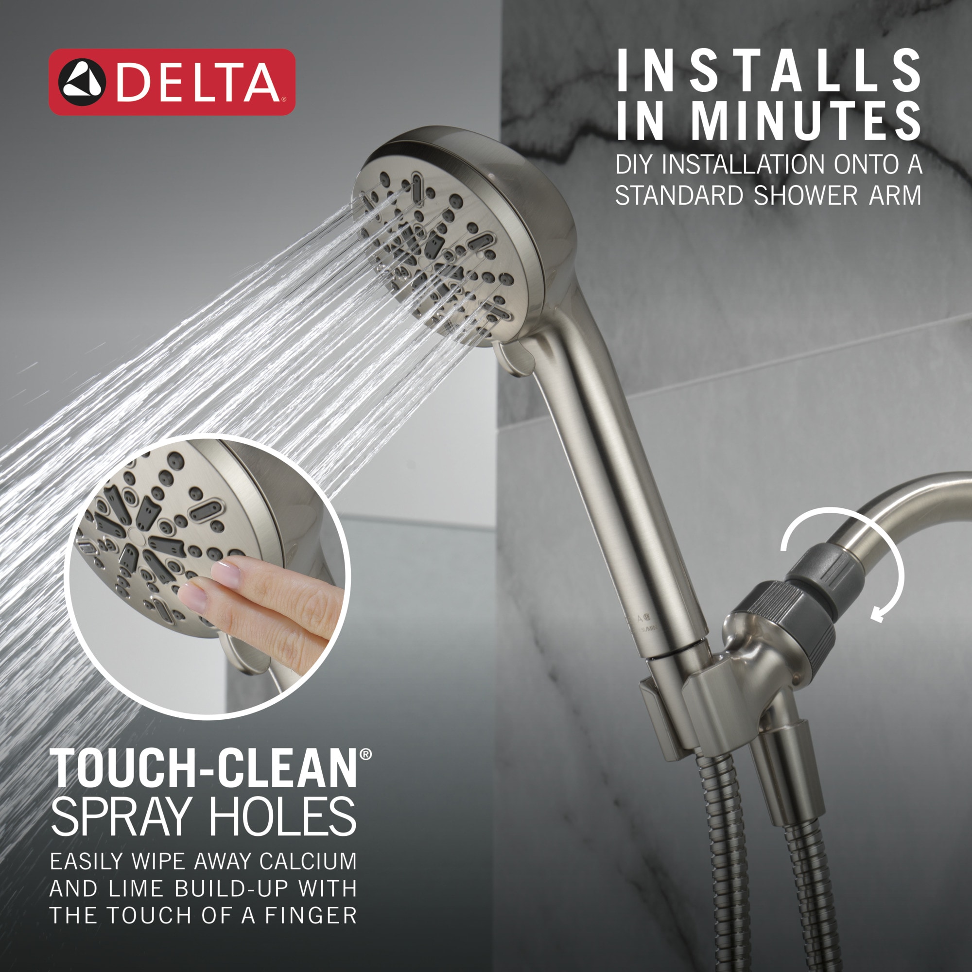 Delta 75413SN Fixed-Showerhead - View #9