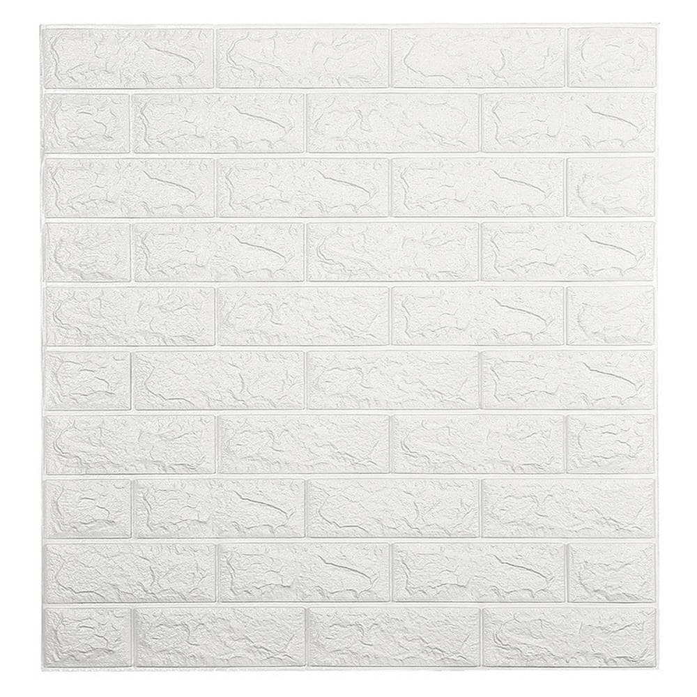 Dundee Deco LUJN-ZW01-5 28-in x 28-in Embossed Paintable Polyurethane Faux Brick Wall Panel ( 5 -Pack, Covers 5.8-sq ft )