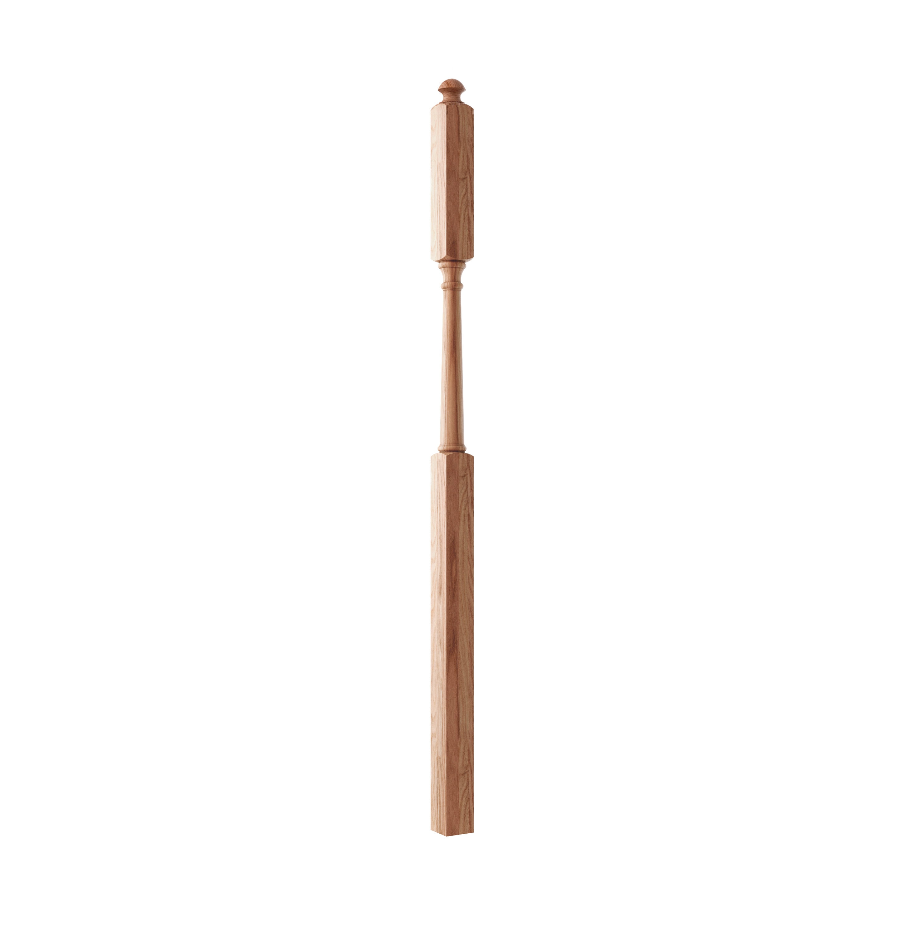 Crown Heritage 4414046 Colonial 3-in x 72-in Unfinished Red oak Landing Stair Newel Post